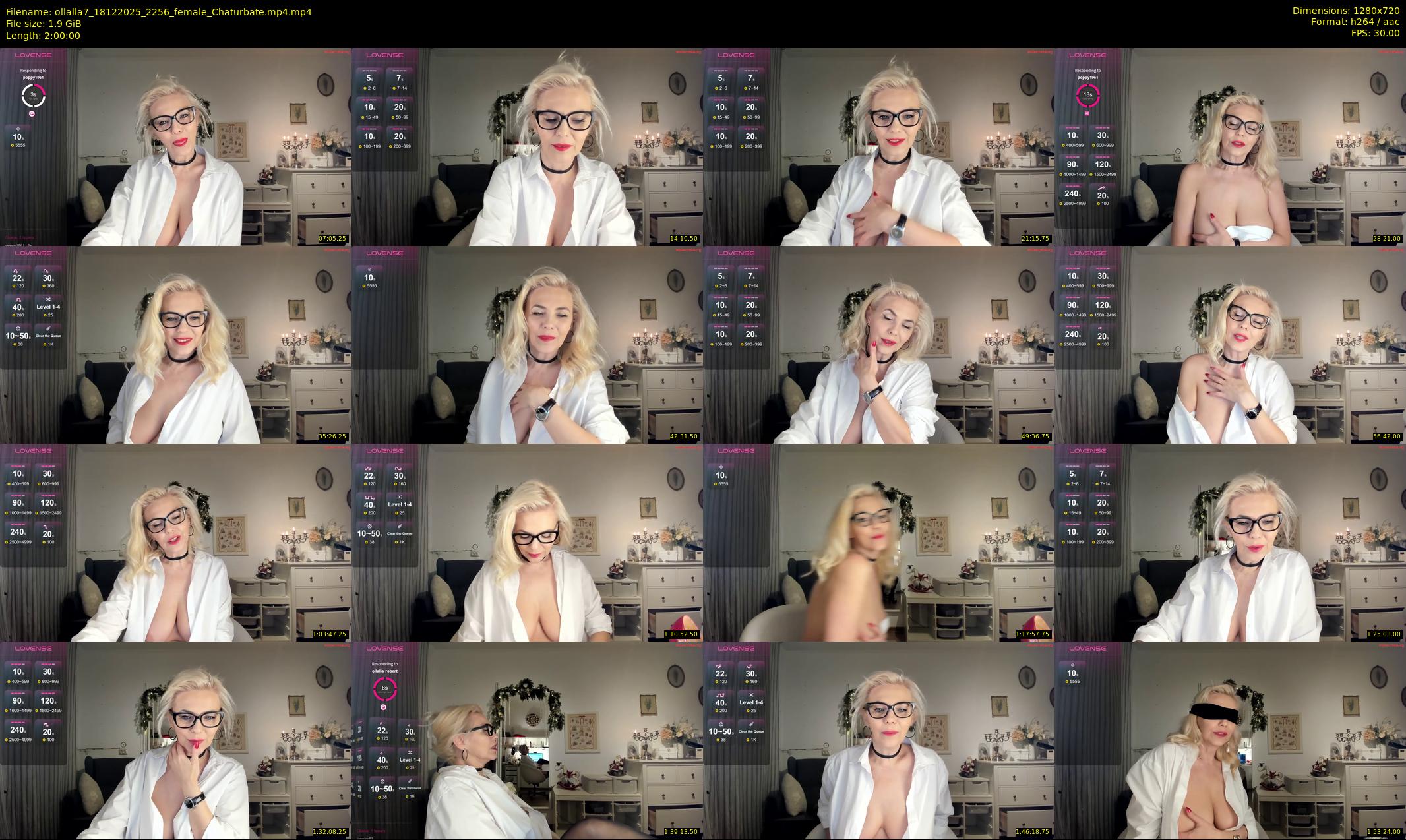 ollalla7 — 120 minute Chaturbate female cam show recording, 720p, Dec 18, 2025
