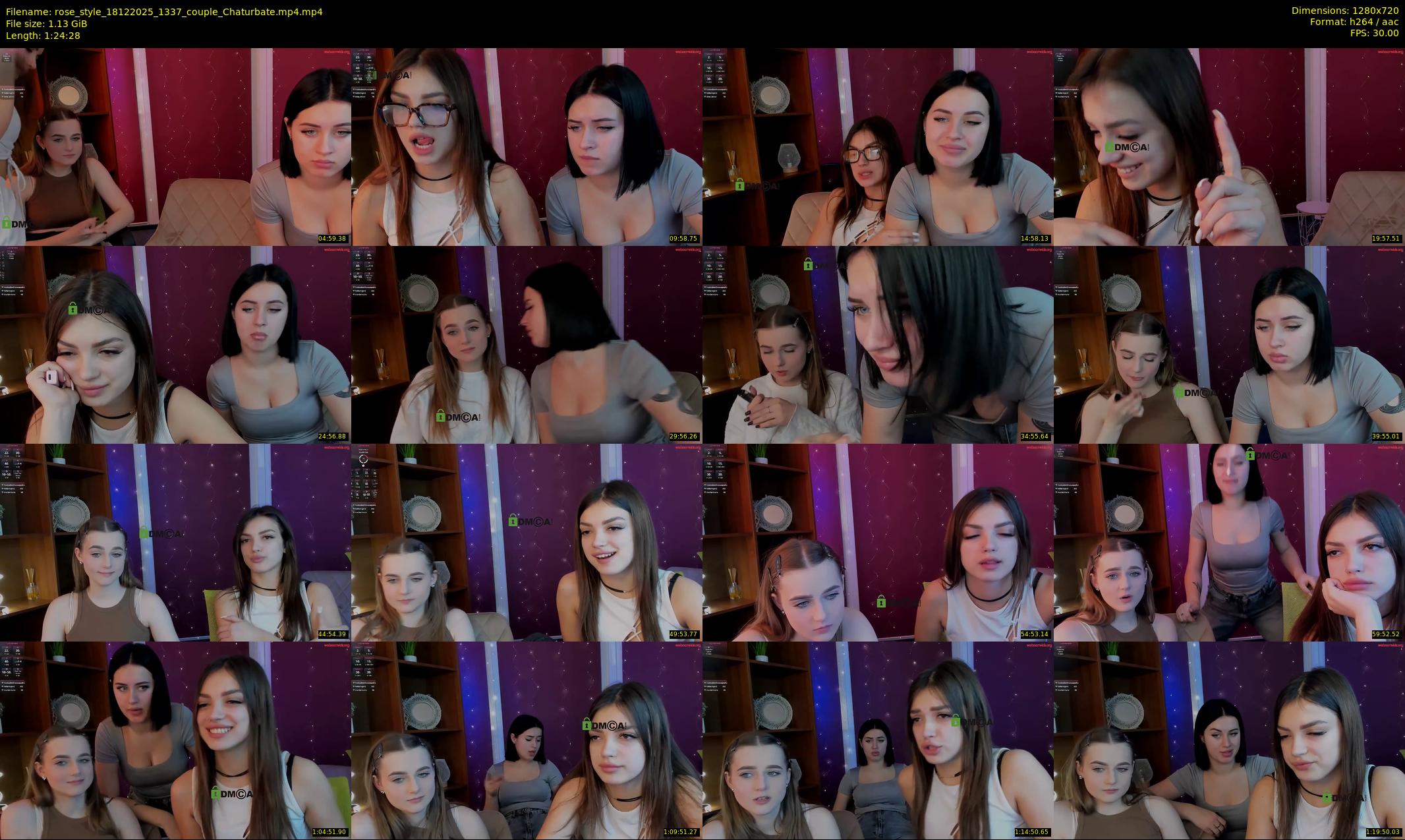 rose_style — 85 minute Chaturbate couple cam show recording, 720p, Dec 18, 2025