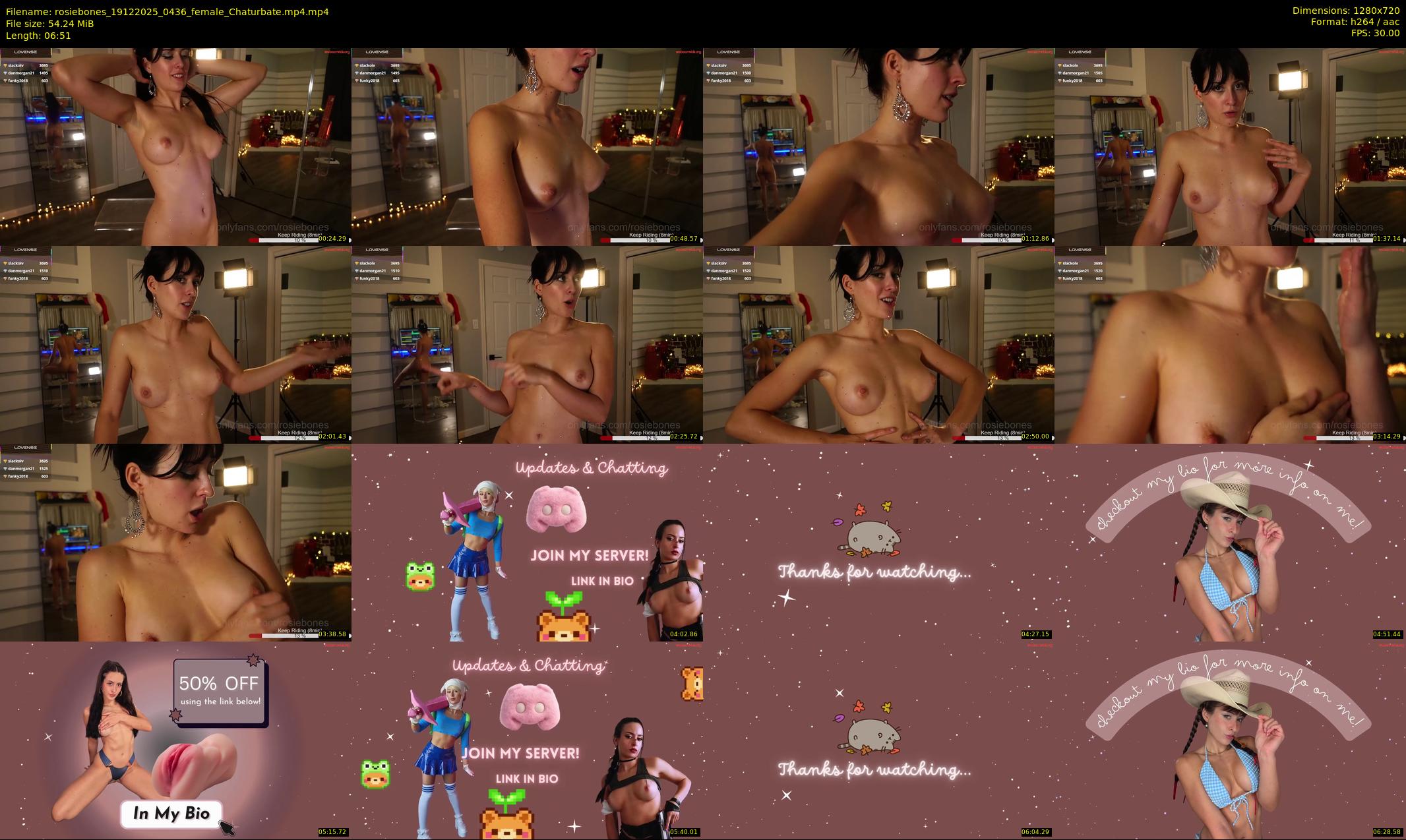 rosiebones — 7 minute Chaturbate female cam show recording, 720p, Dec 19, 2025