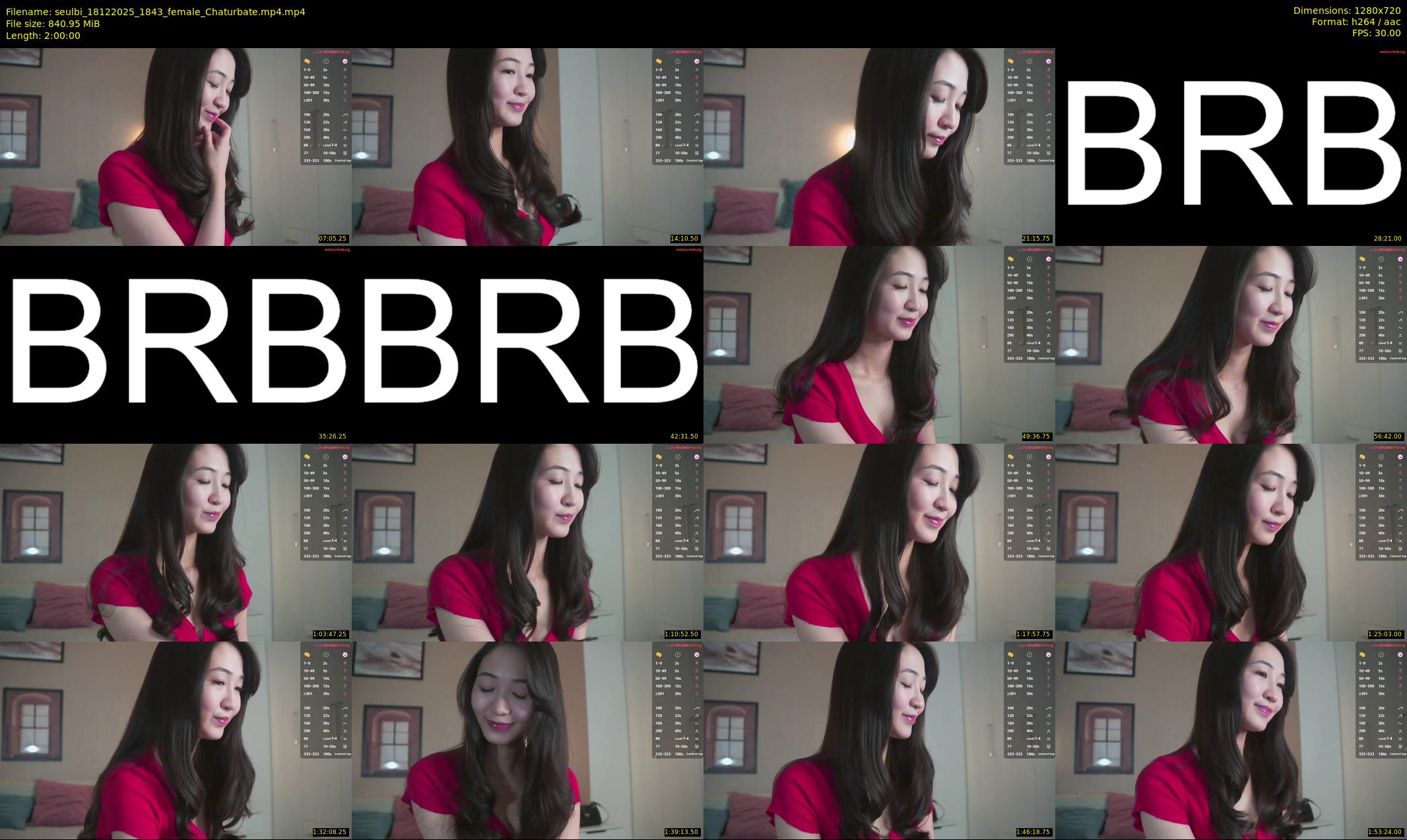 seulbi — 120 minute Chaturbate female cam show recording, 720p, Dec 18, 2025