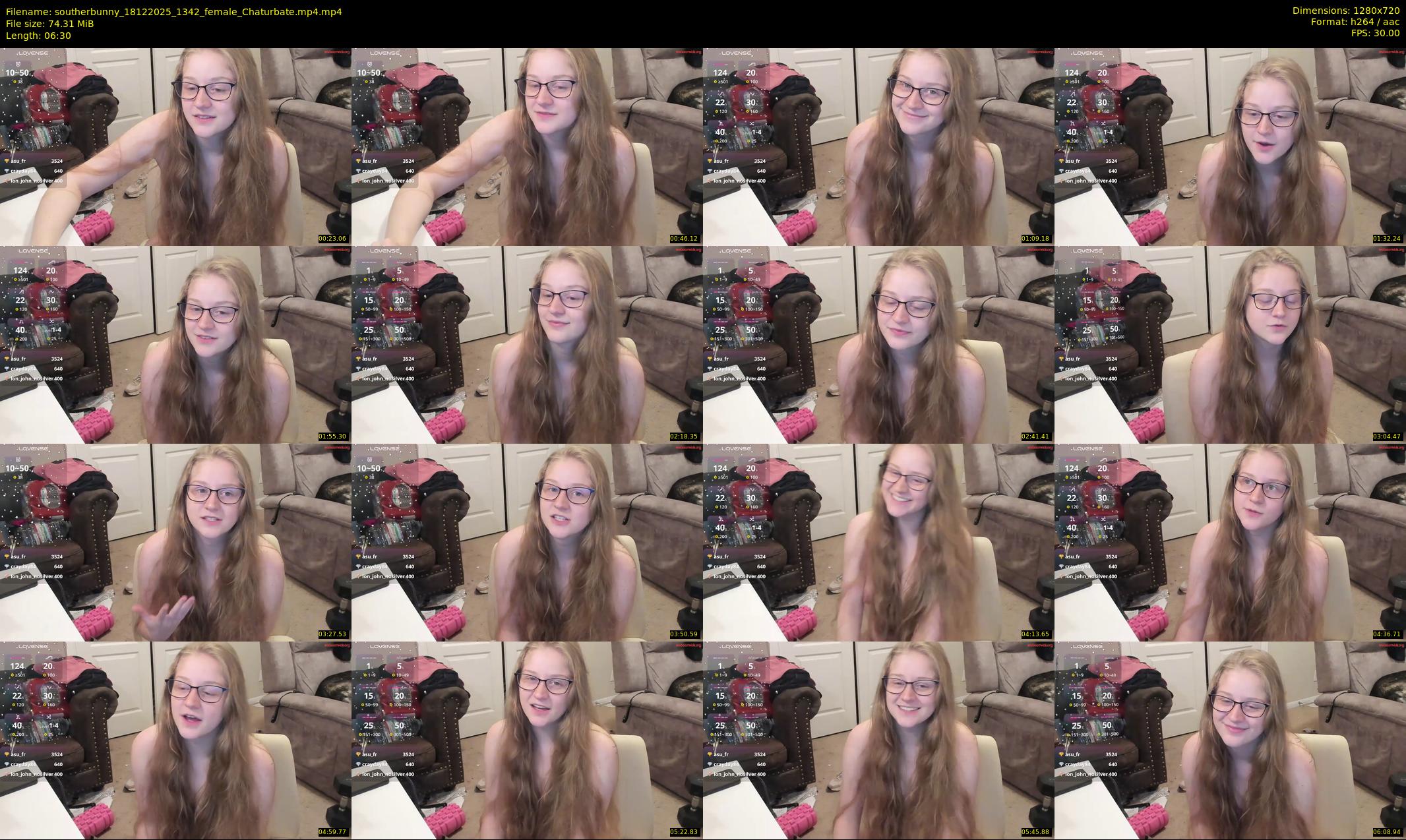 southerbunny — 7 minute Chaturbate female cam show recording, 720p, Dec 18, 2025