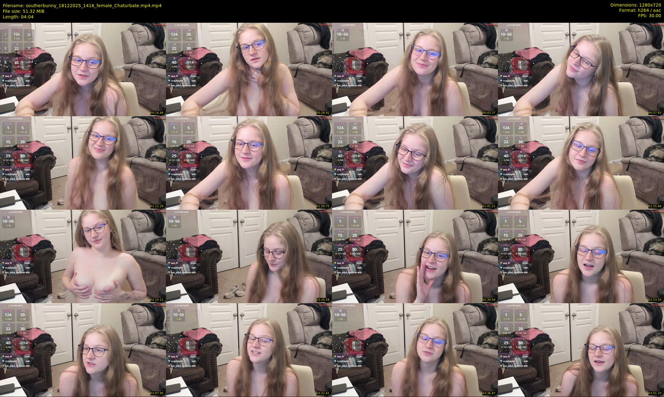 southerbunny — 5 minute Chaturbate female cam show recording, 720p, Dec 18, 2025