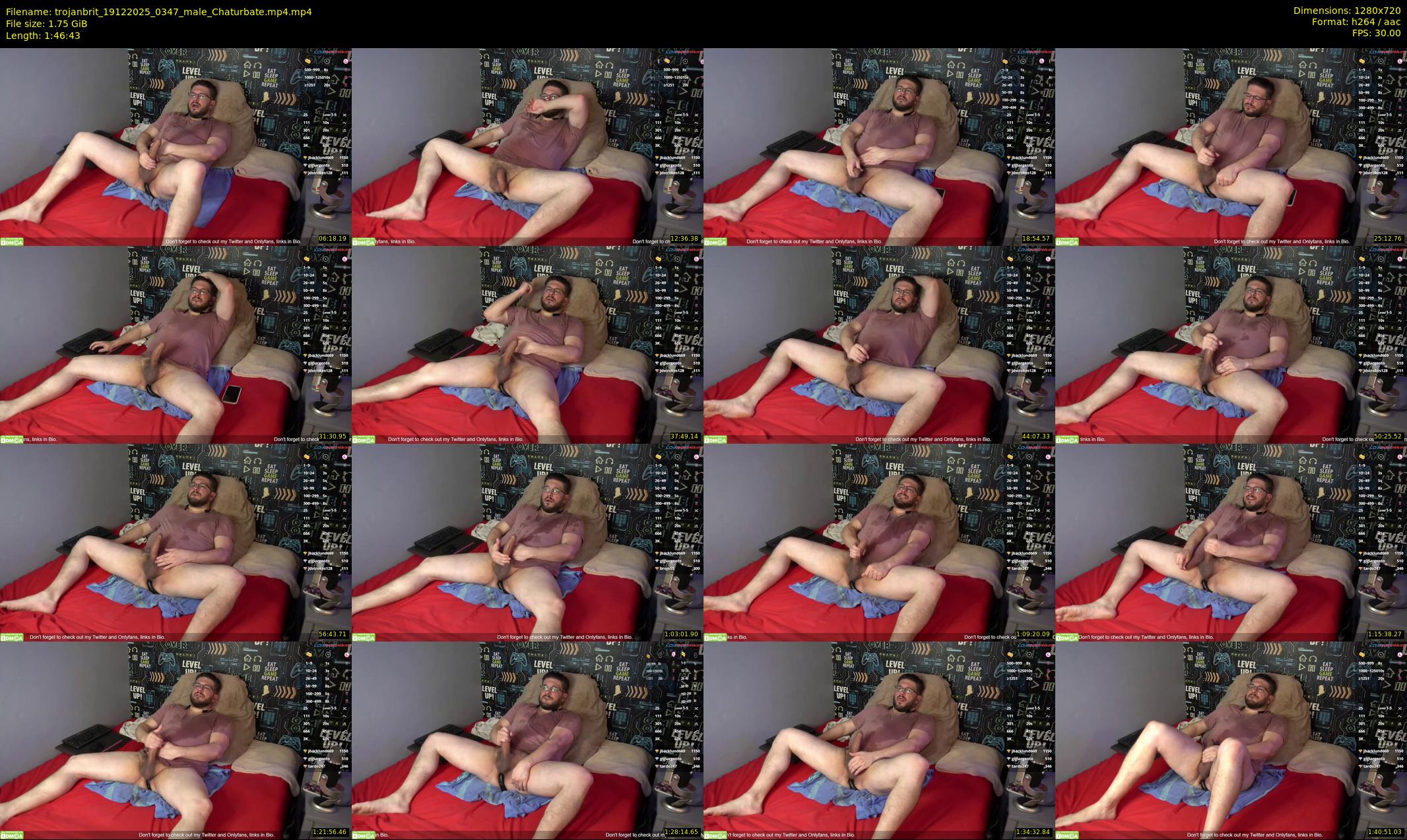 trojanbrit — 107 minute Chaturbate male cam show recording, 720p, Dec 19, 2025