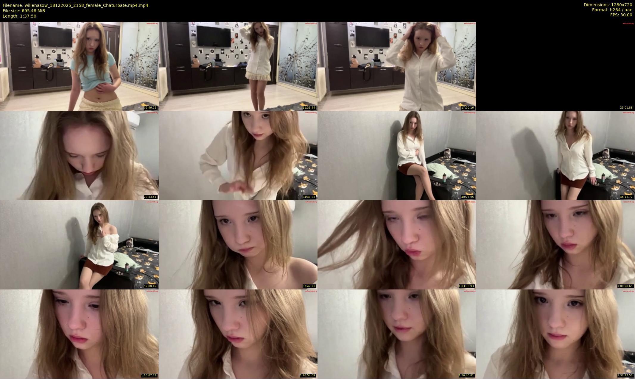 willenasow — 98 minute Chaturbate female cam show recording, 720p, Dec 18, 2025