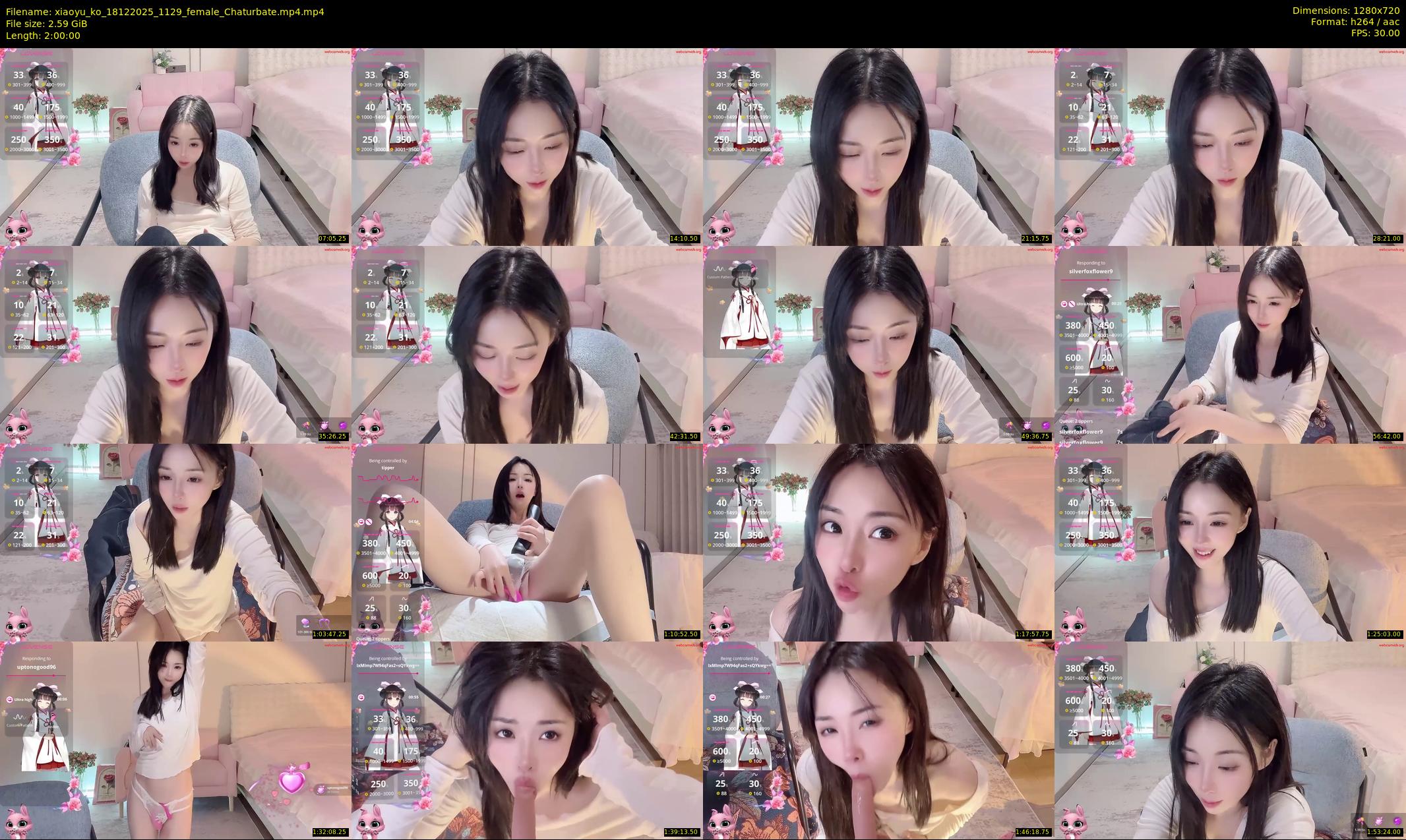 xiaoyu_ko — 120 minute Chaturbate female cam show recording, 720p, Dec 18, 2025