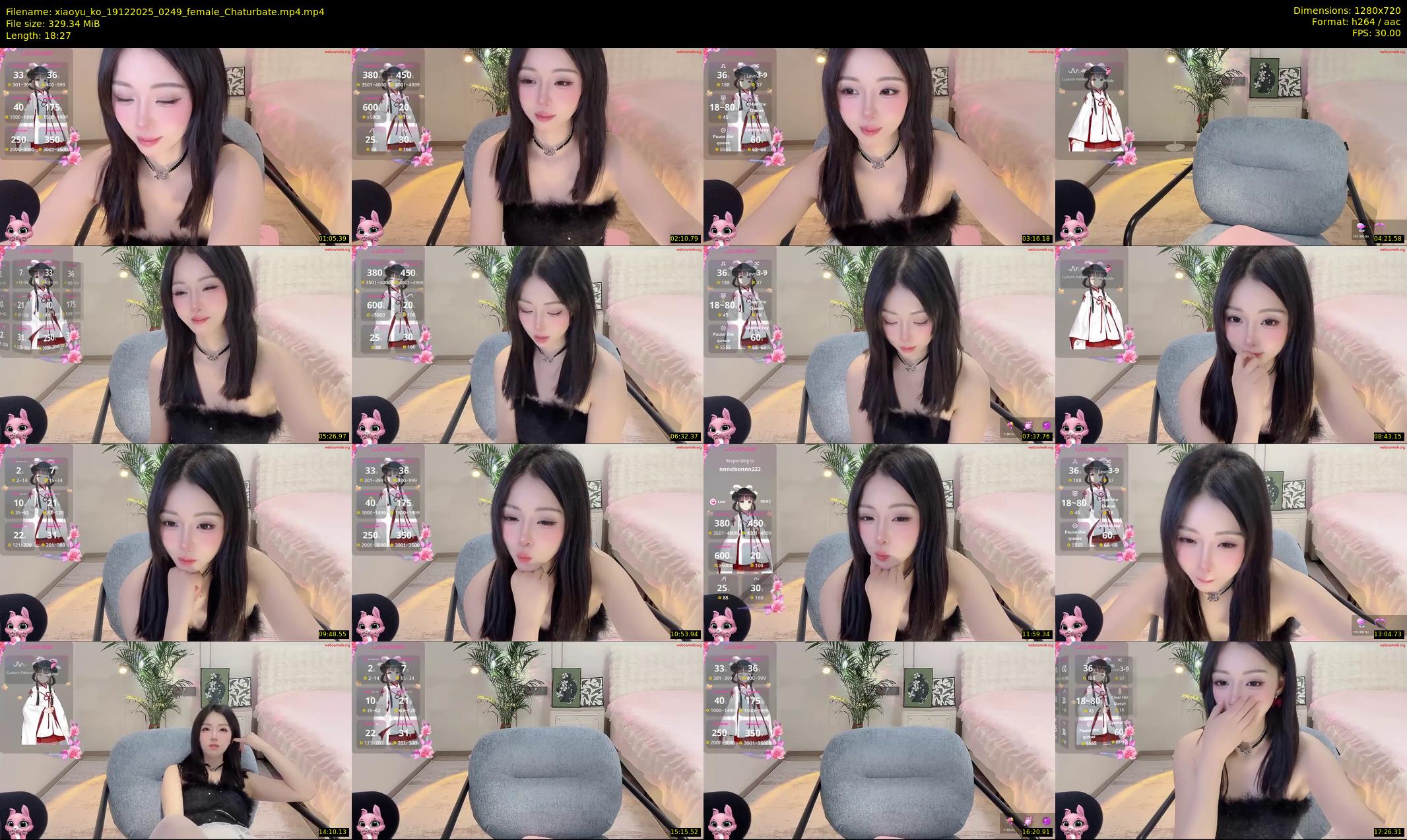 xiaoyu_ko — 19 minute Chaturbate female cam show recording, 720p, Dec 19, 2025