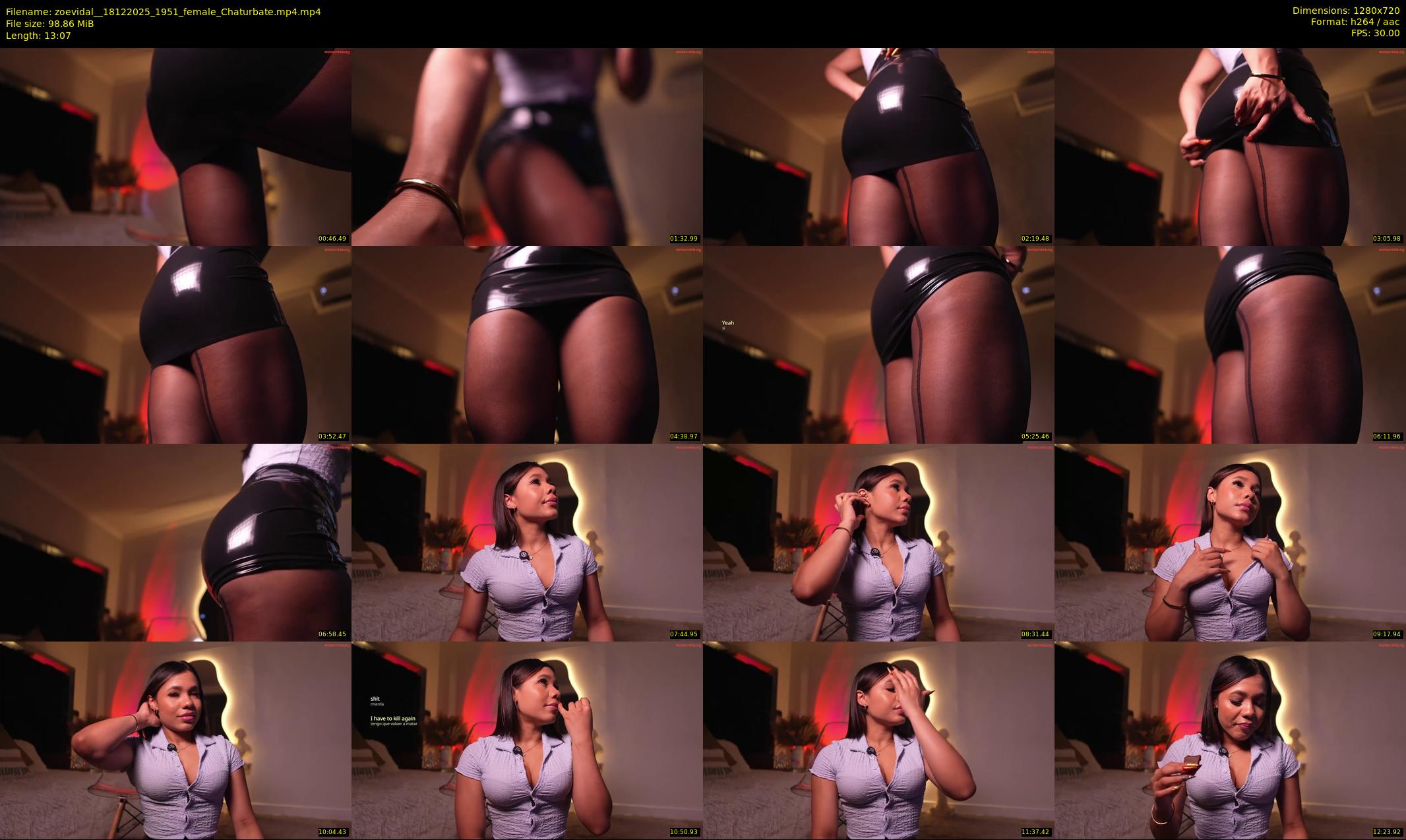 zoevidal_ — 14 minute Chaturbate female cam show recording, 720p, Dec 18, 2025