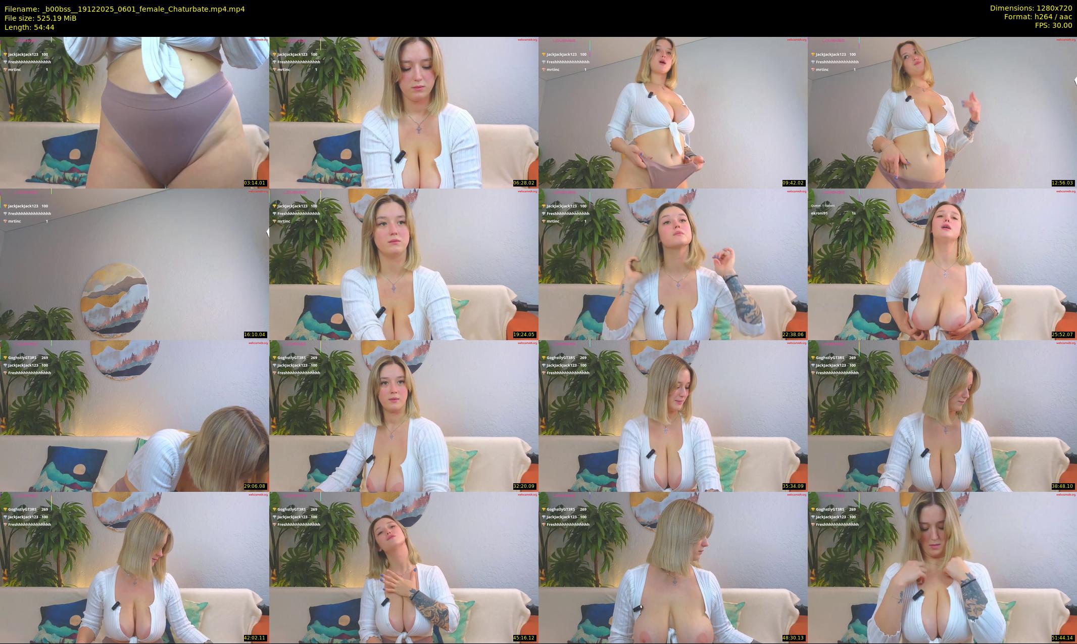 _b00bss_ — 55 minute Chaturbate female cam show recording, 720p, Dec 19, 2025
