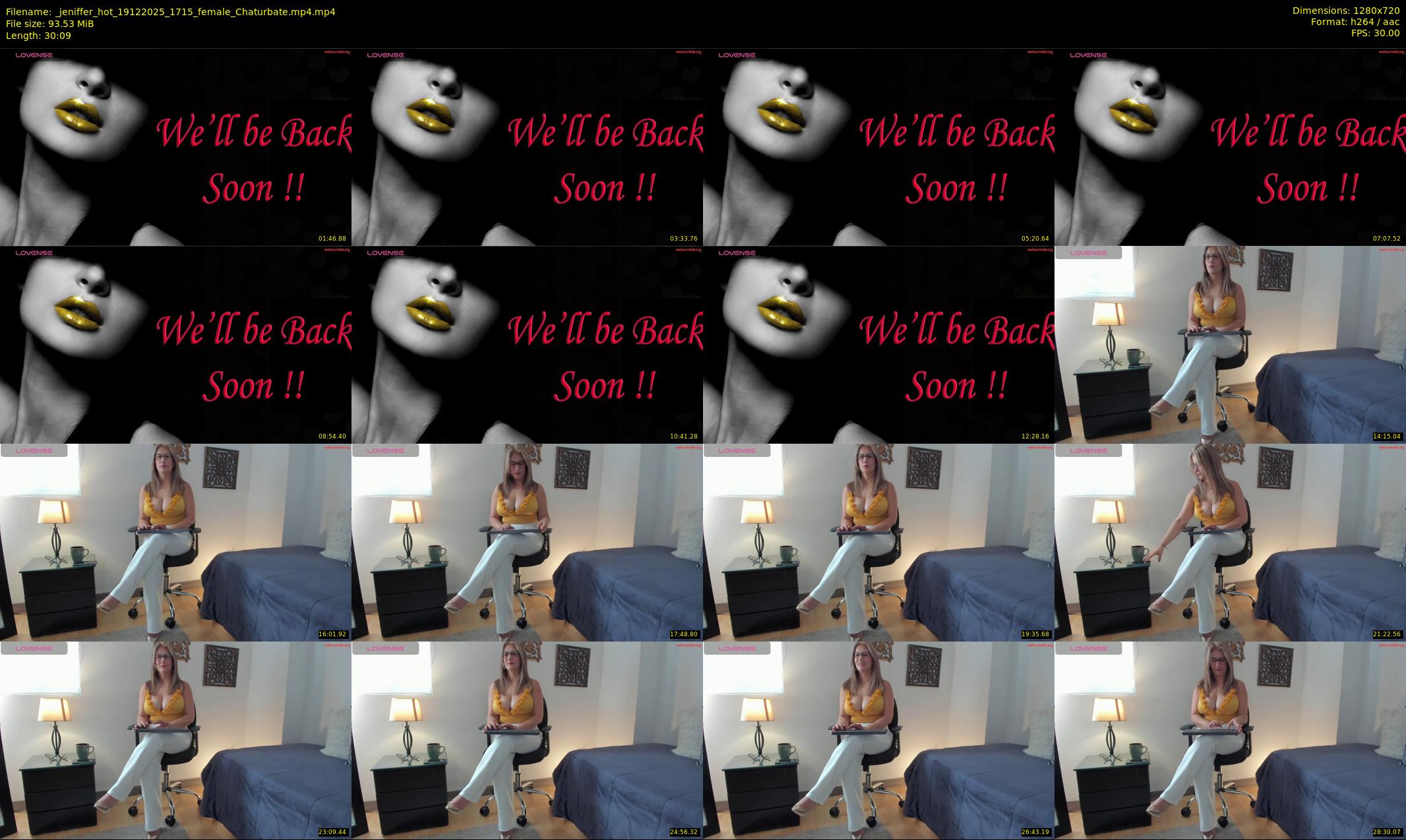 _jeniffer_hot — 31 minute Chaturbate female cam show recording, 720p, Dec 19, 2025