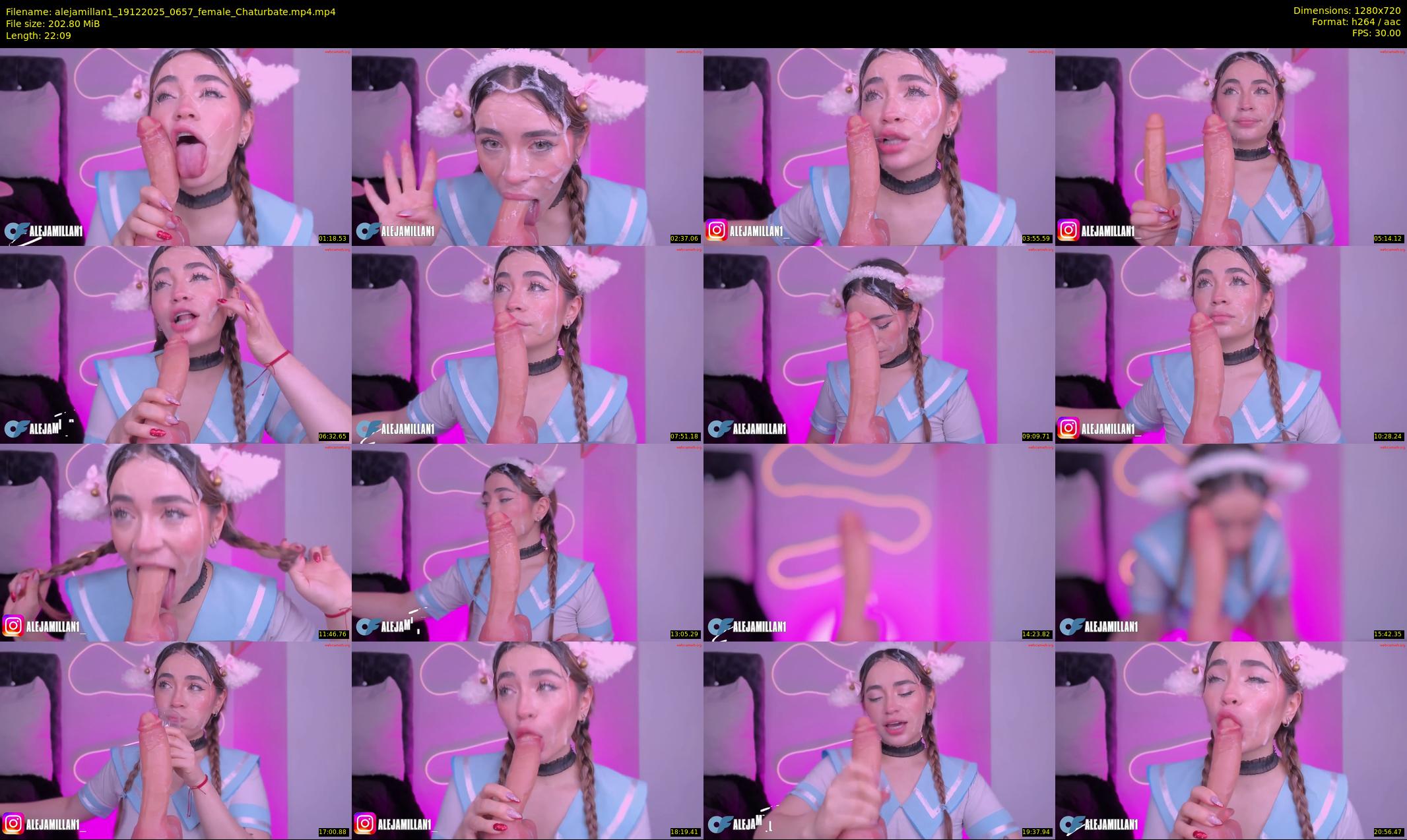 alejamillan1 — 23 minute Chaturbate female cam show recording, 720p, Dec 19, 2025
