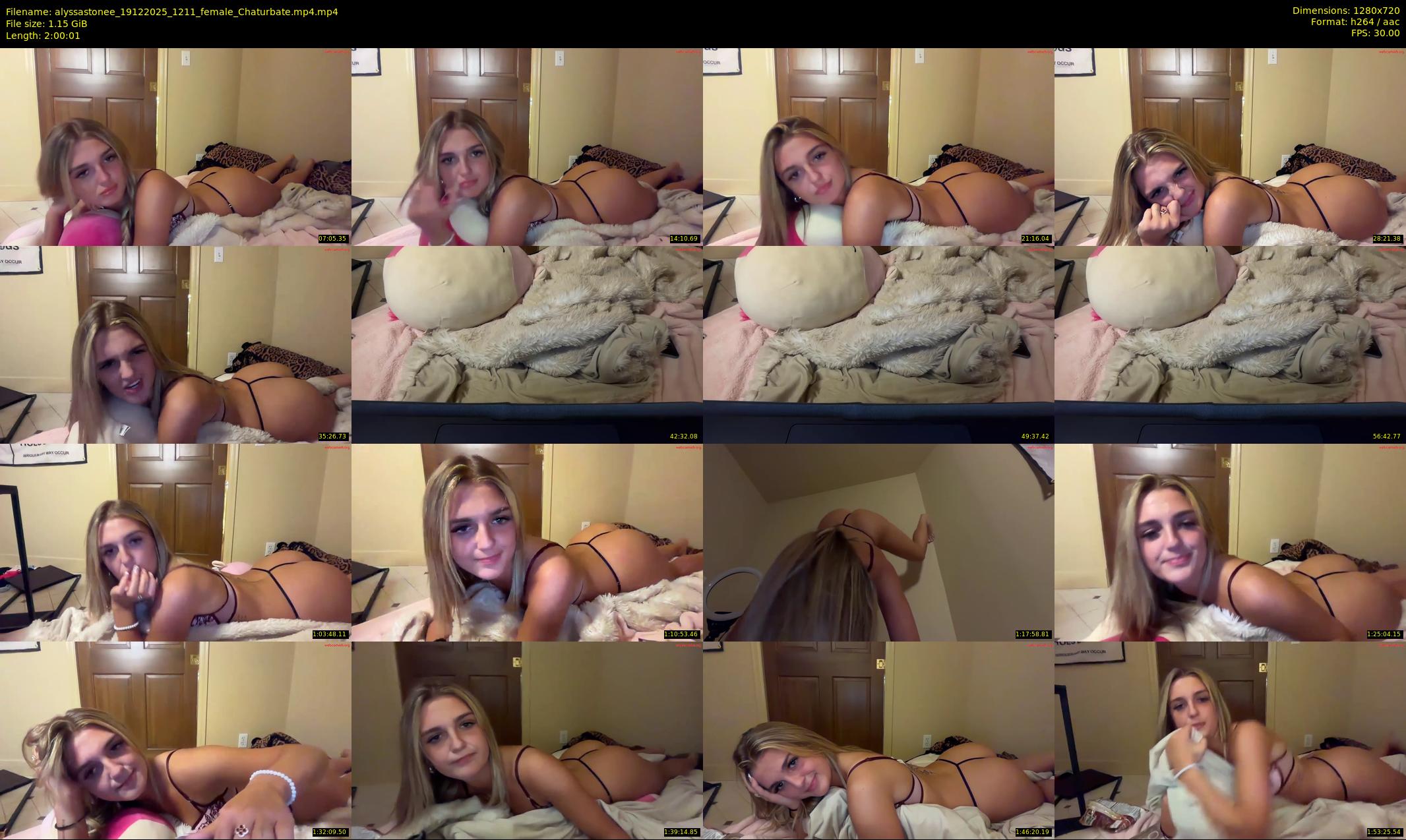 alyssastonee — 121 minute Chaturbate female cam show recording, 720p, Dec 19, 2025