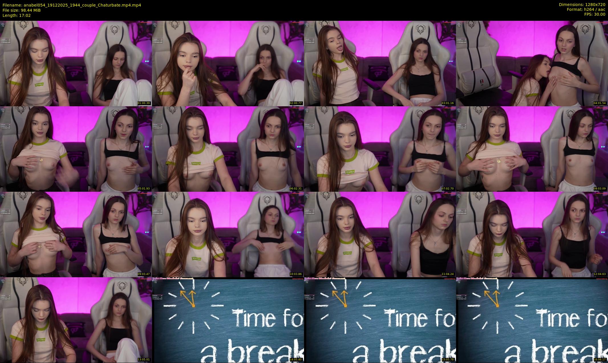 anabel054 — 18 minute Chaturbate female cam show recording, 720p, Dec 19, 2025