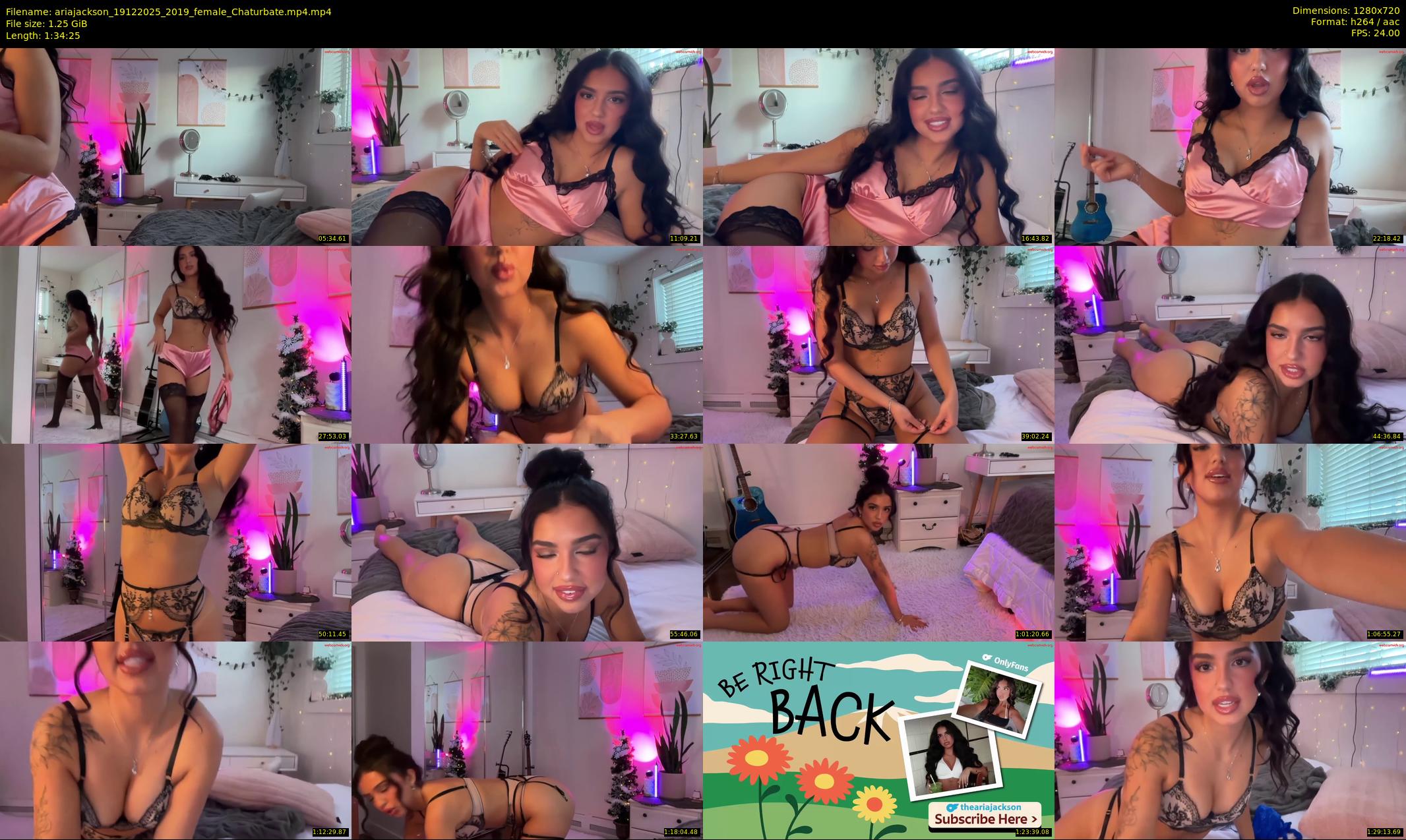 ariajackson — 95 minute Chaturbate female cam show recording, 720p, Dec 19, 2025