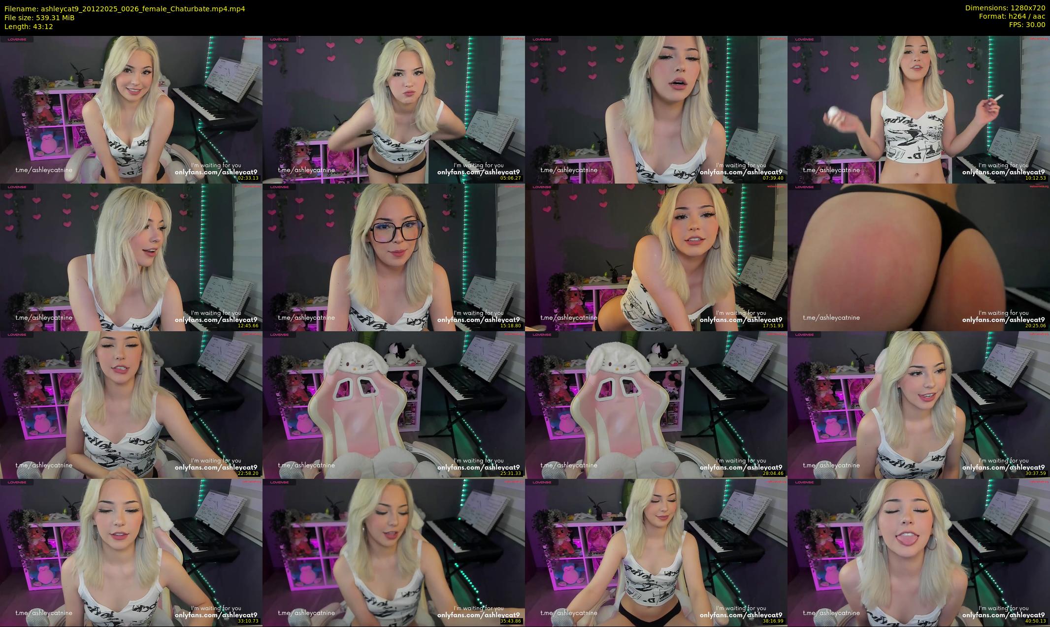 ashleycat9 — 44 minute Chaturbate female cam show recording, 720p, Dec 20, 2025
