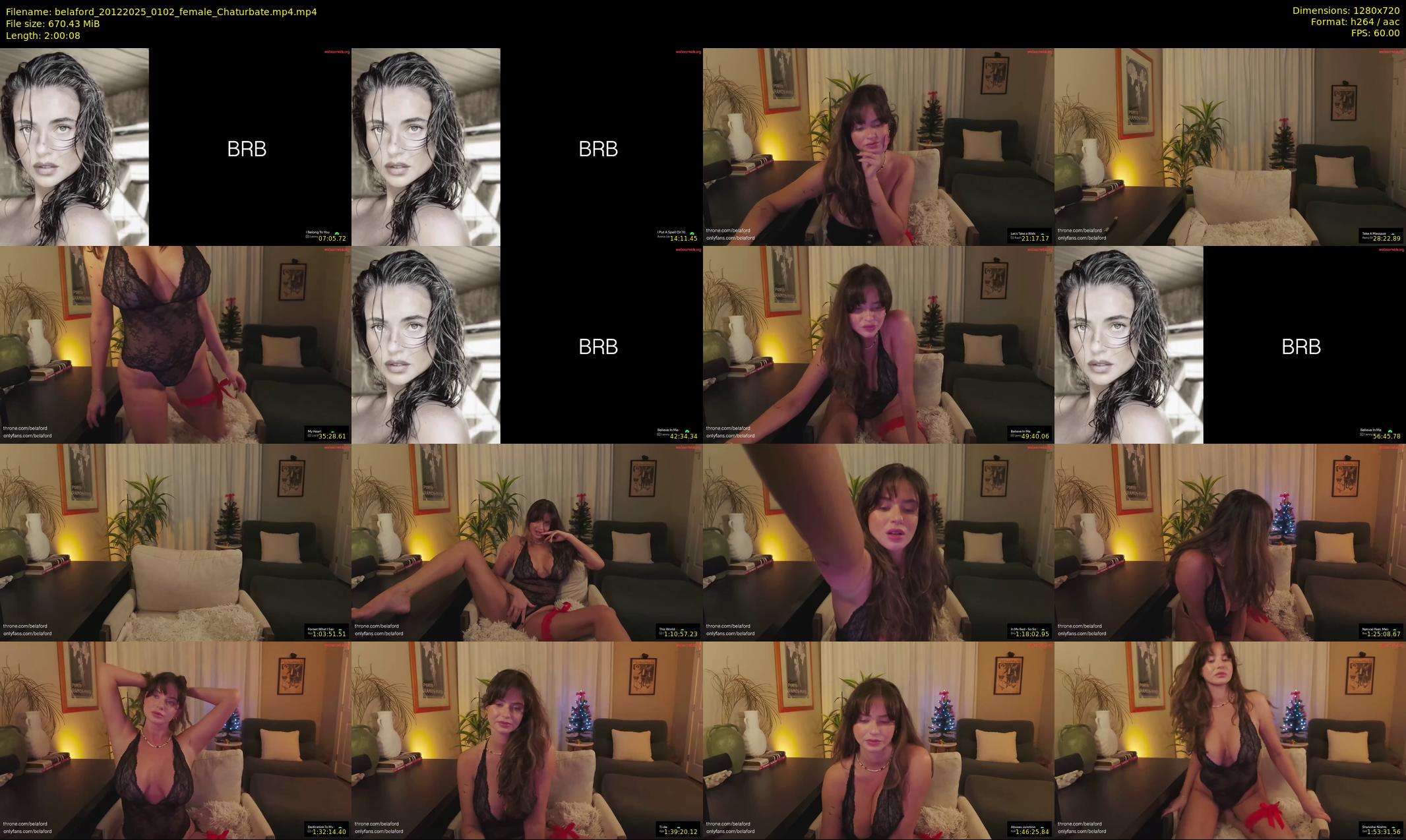 belaford — 121 minute Chaturbate female cam show recording, 720p, Dec 20, 2025