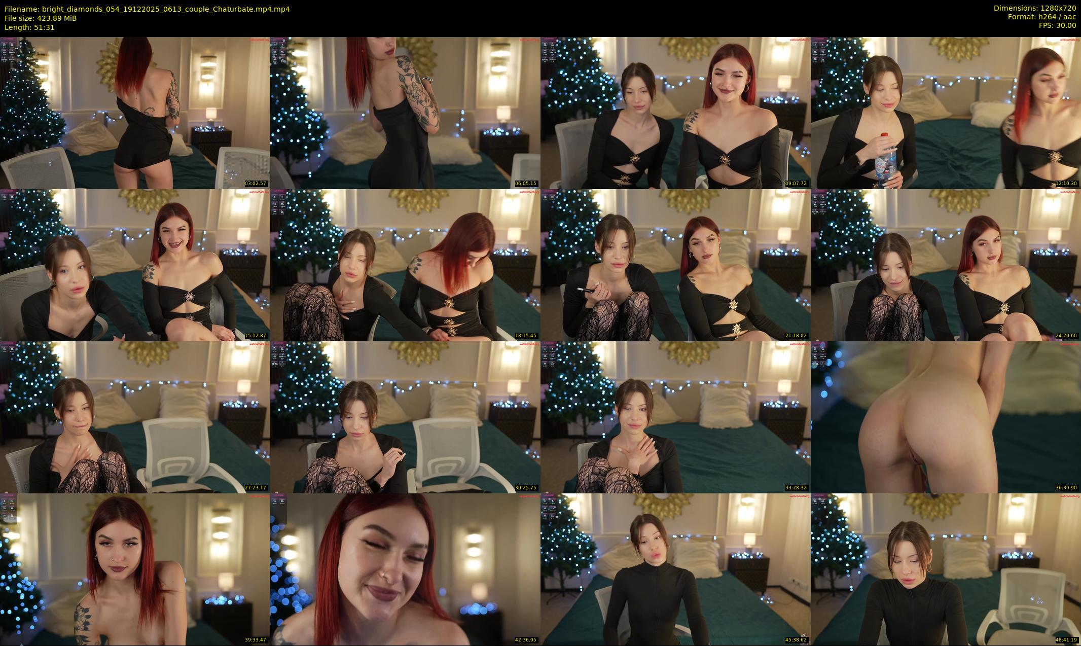 bright_diamonds_054 — 52 minute Chaturbate couple cam show recording, 720p, Dec 19, 2025