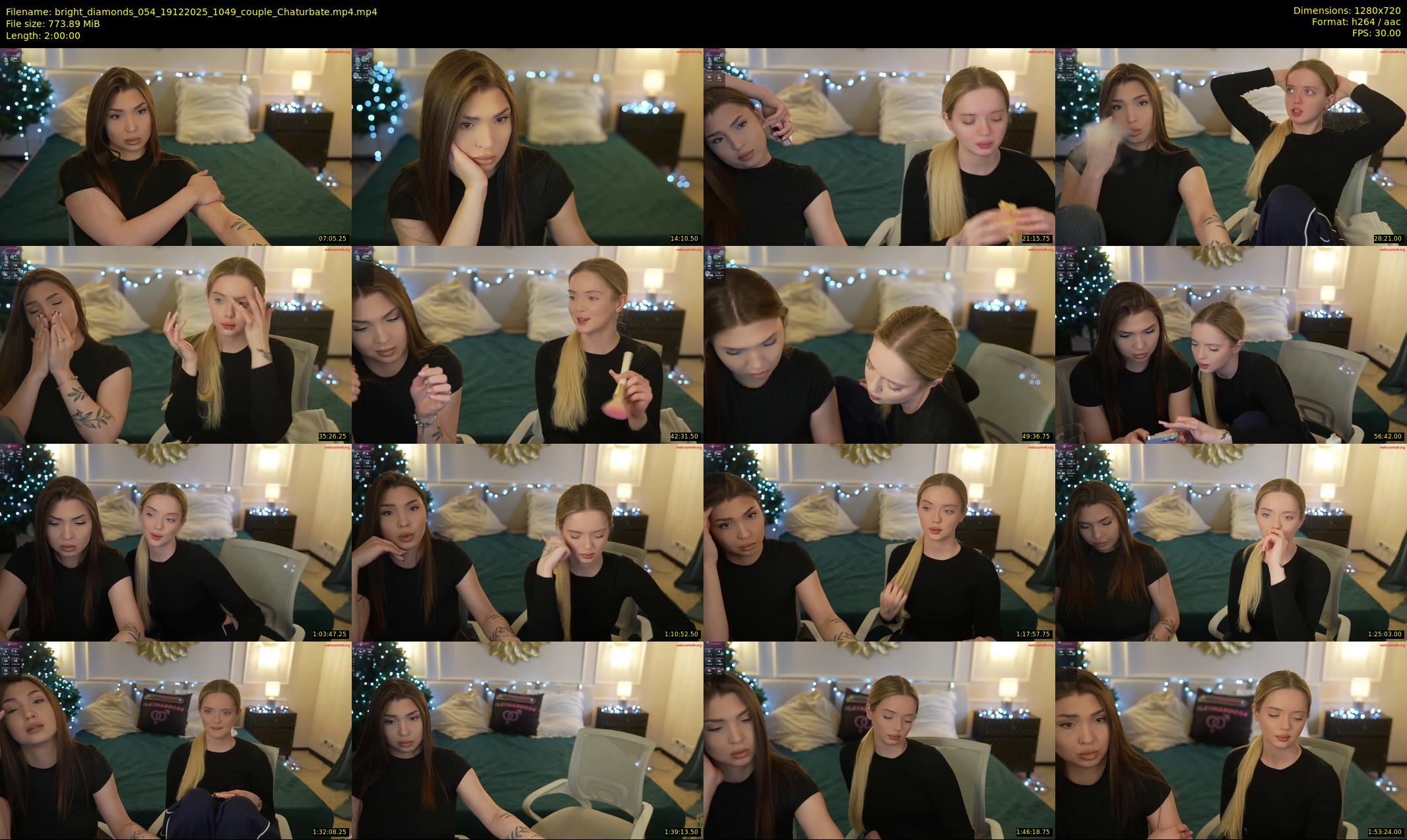 bright_diamonds_054 — 120 minute Chaturbate couple cam show recording, 720p, Dec 19, 2025