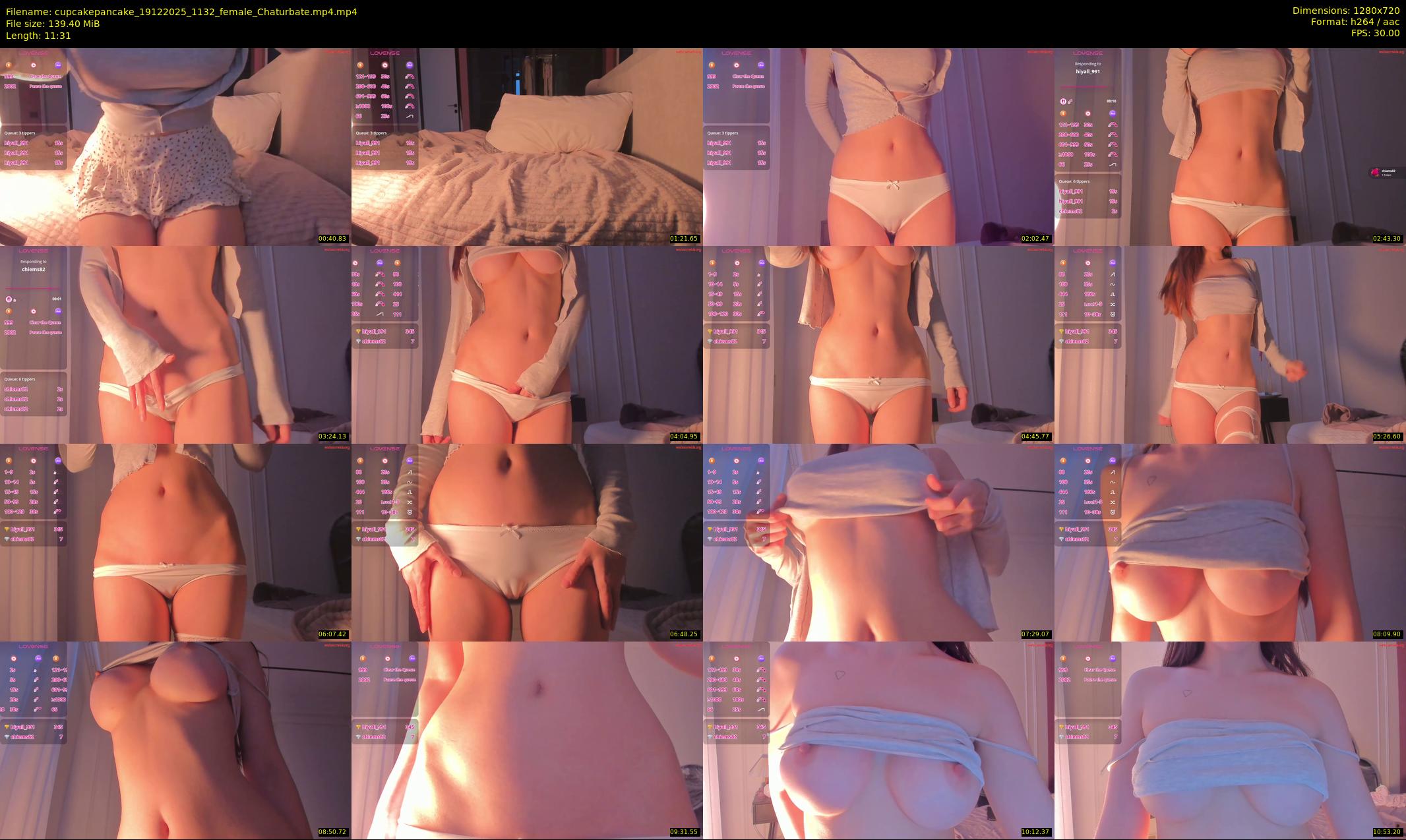 cupcakepancake — 12 minute Chaturbate female cam show recording, 720p, Dec 19, 2025