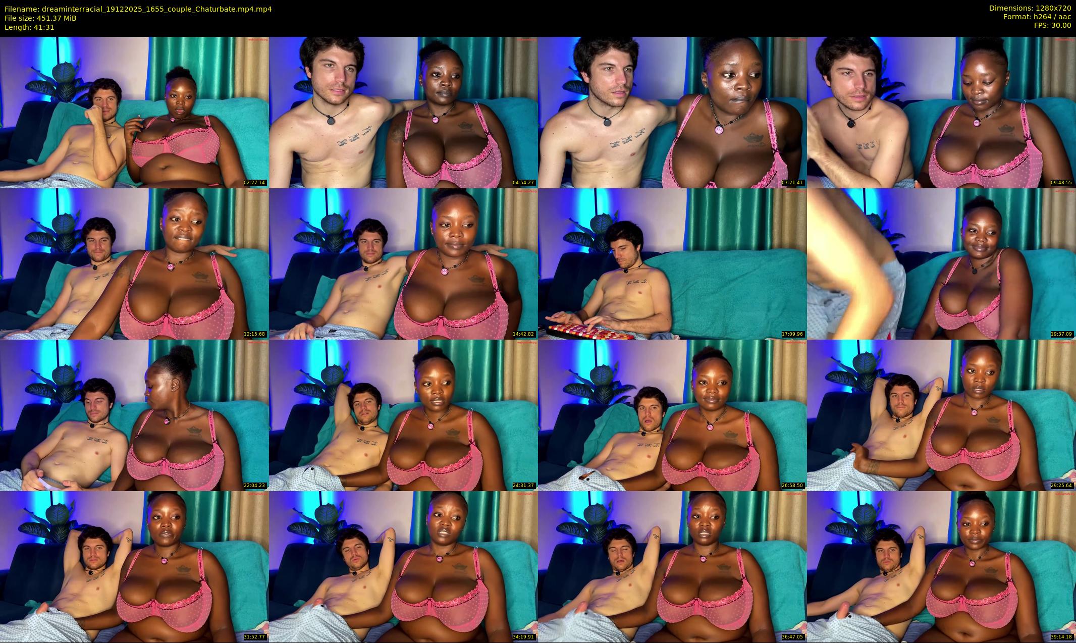 dreaminterracial — 42 minute Chaturbate couple cam show recording, 720p, Dec 19, 2025