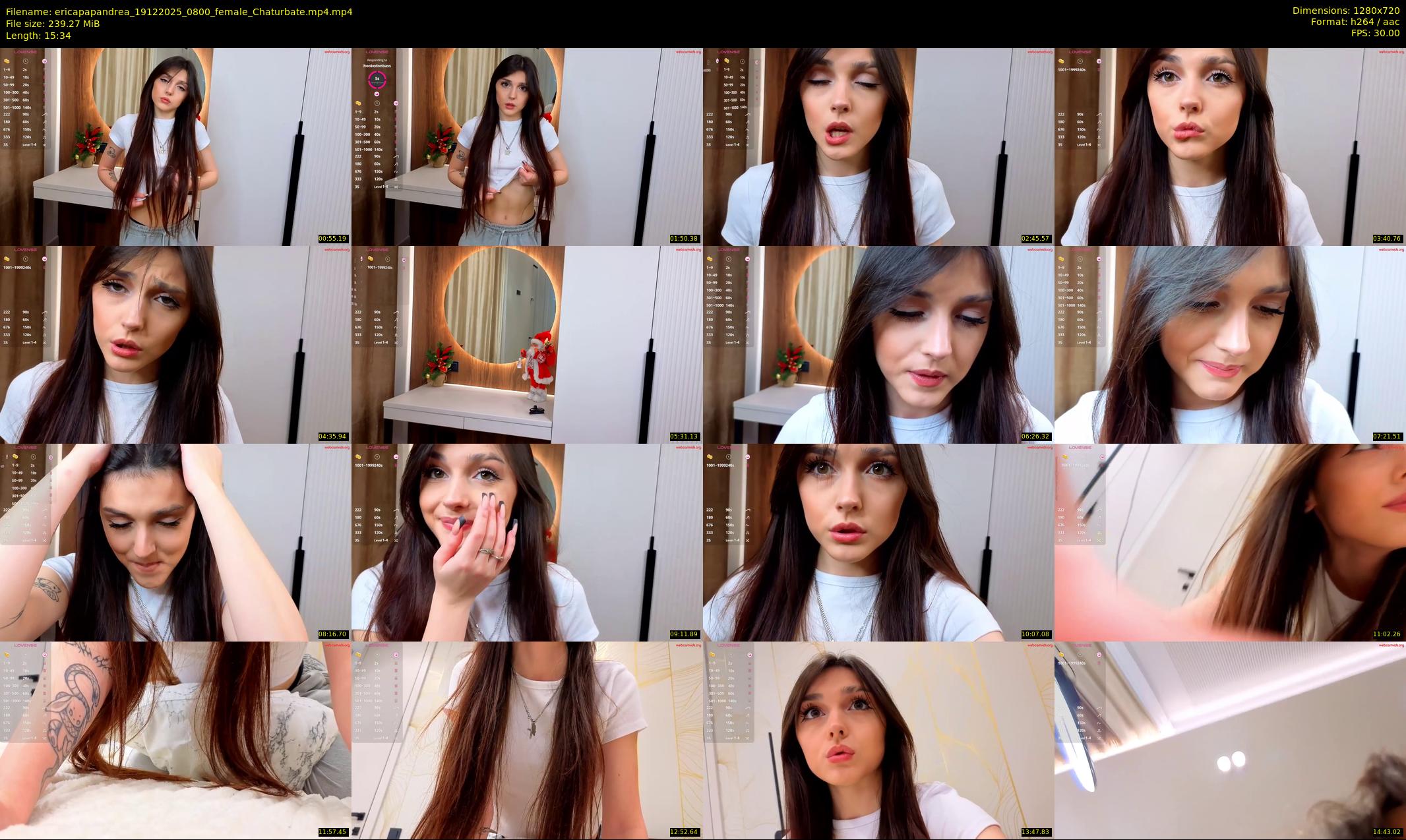 ericapapandrea — 16 minute Chaturbate female cam show recording, 720p, Dec 19, 2025