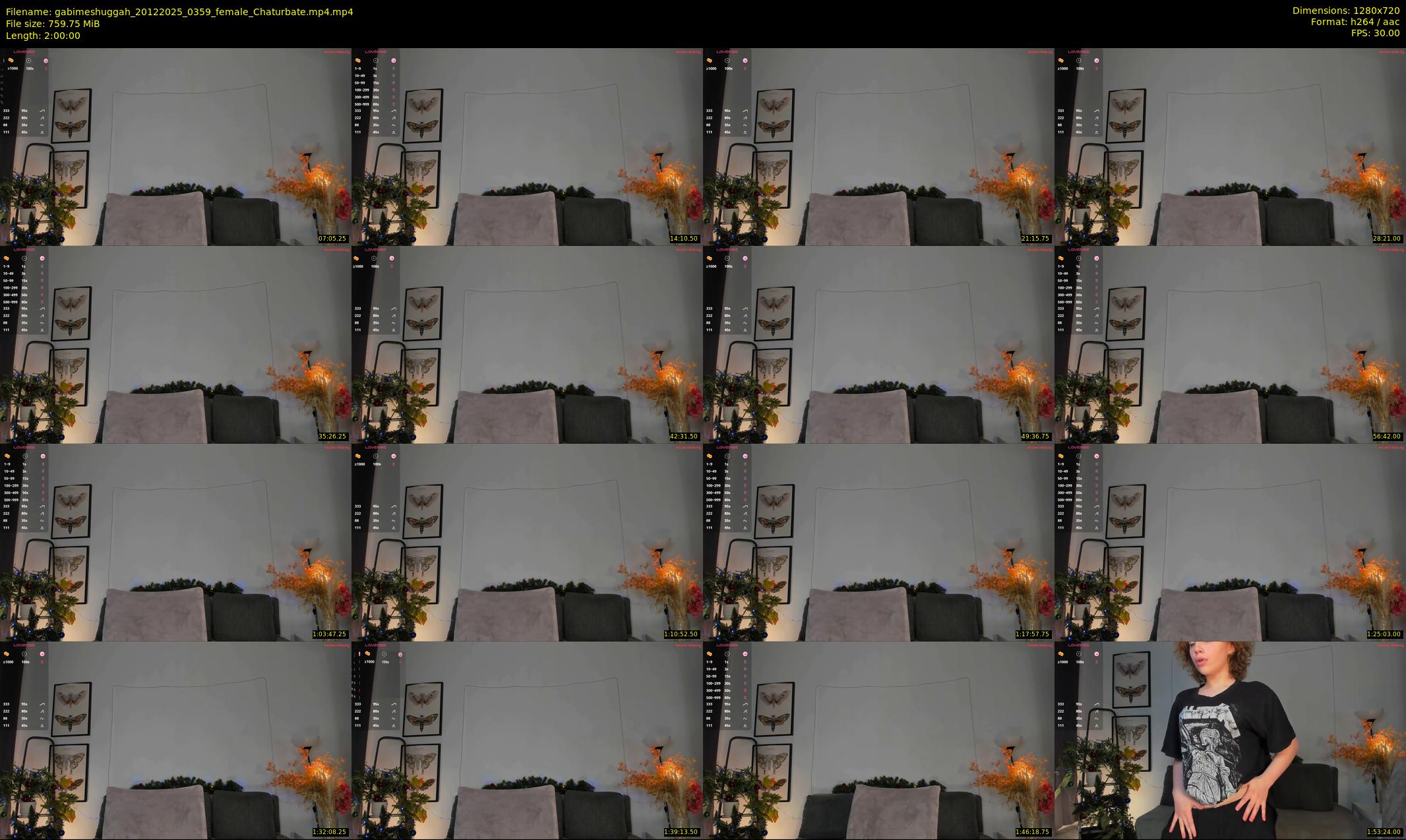 gabimeshuggah — 120 minute Chaturbate female cam show recording, 720p, Dec 20, 2025