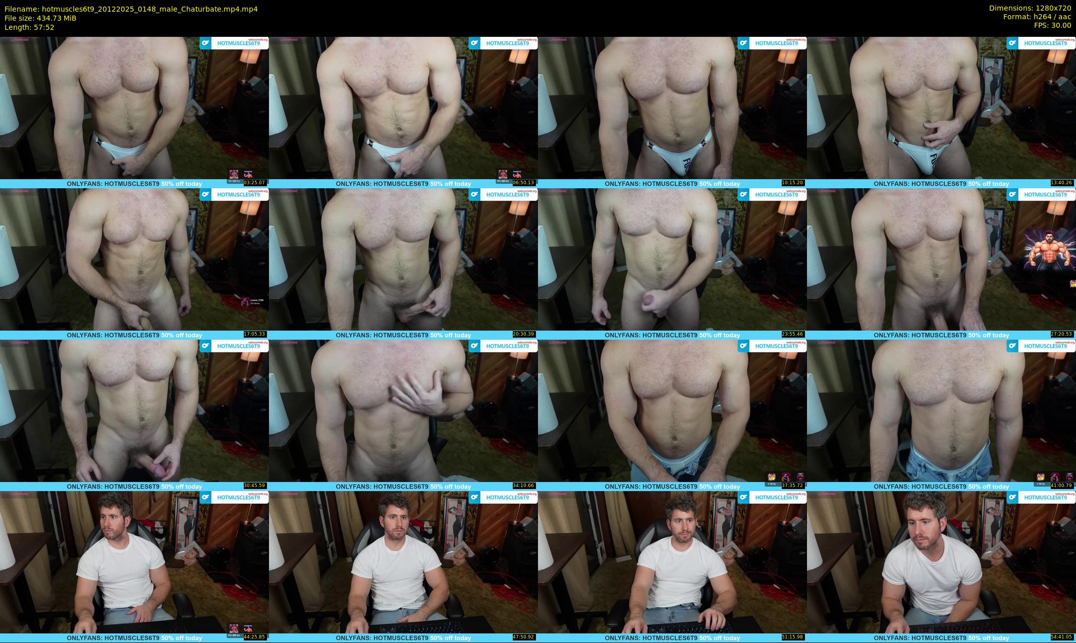 hotmuscles6t9 — 58 minute Chaturbate male cam show recording, 720p, Dec 20, 2025