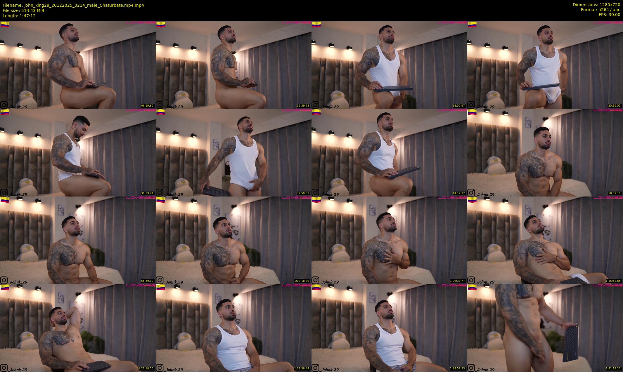 john_king29 — 108 minute Chaturbate male cam show recording, 720p, Dec 20, 2025