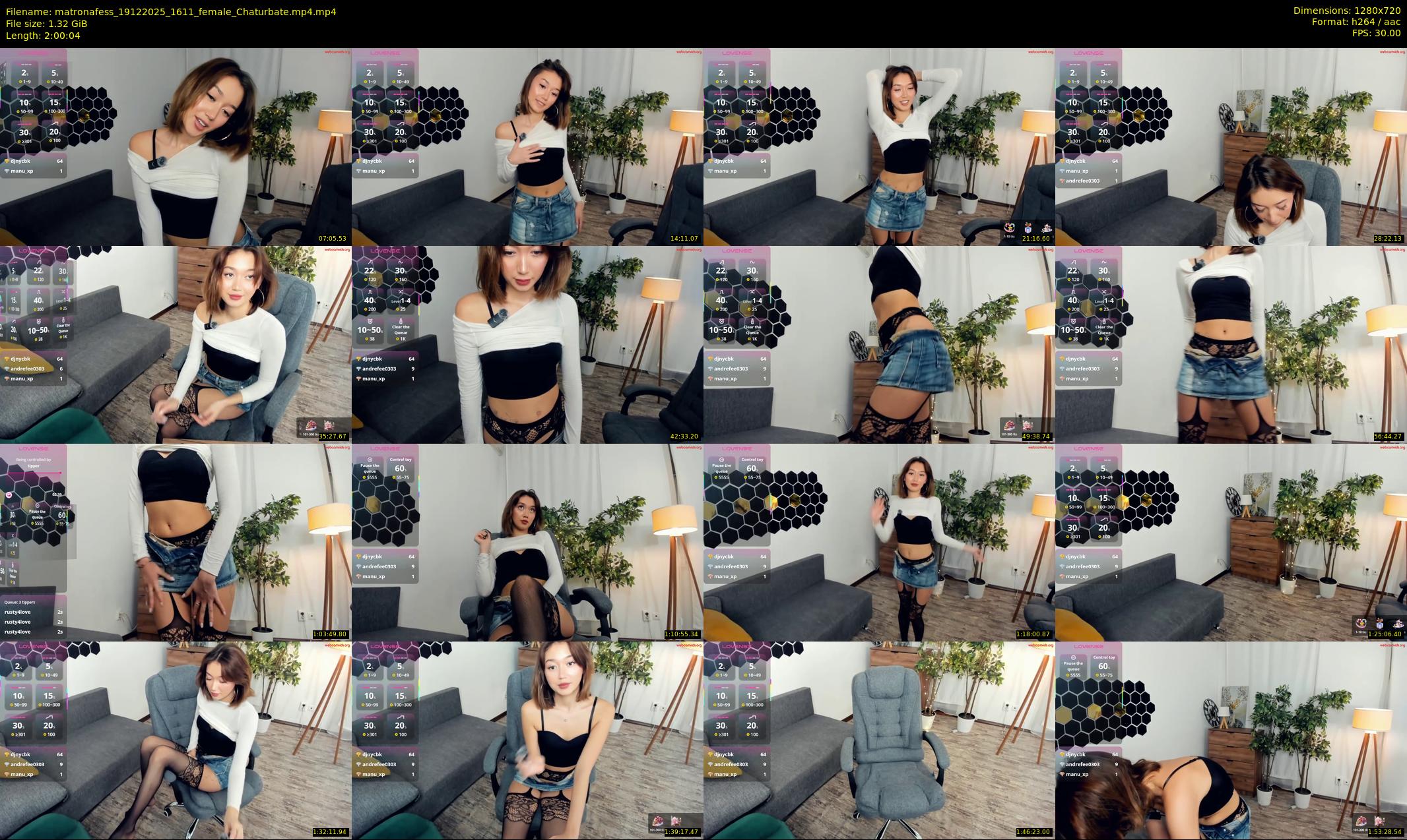 matronafess — 121 minute Chaturbate female cam show recording, 720p, Dec 19, 2025