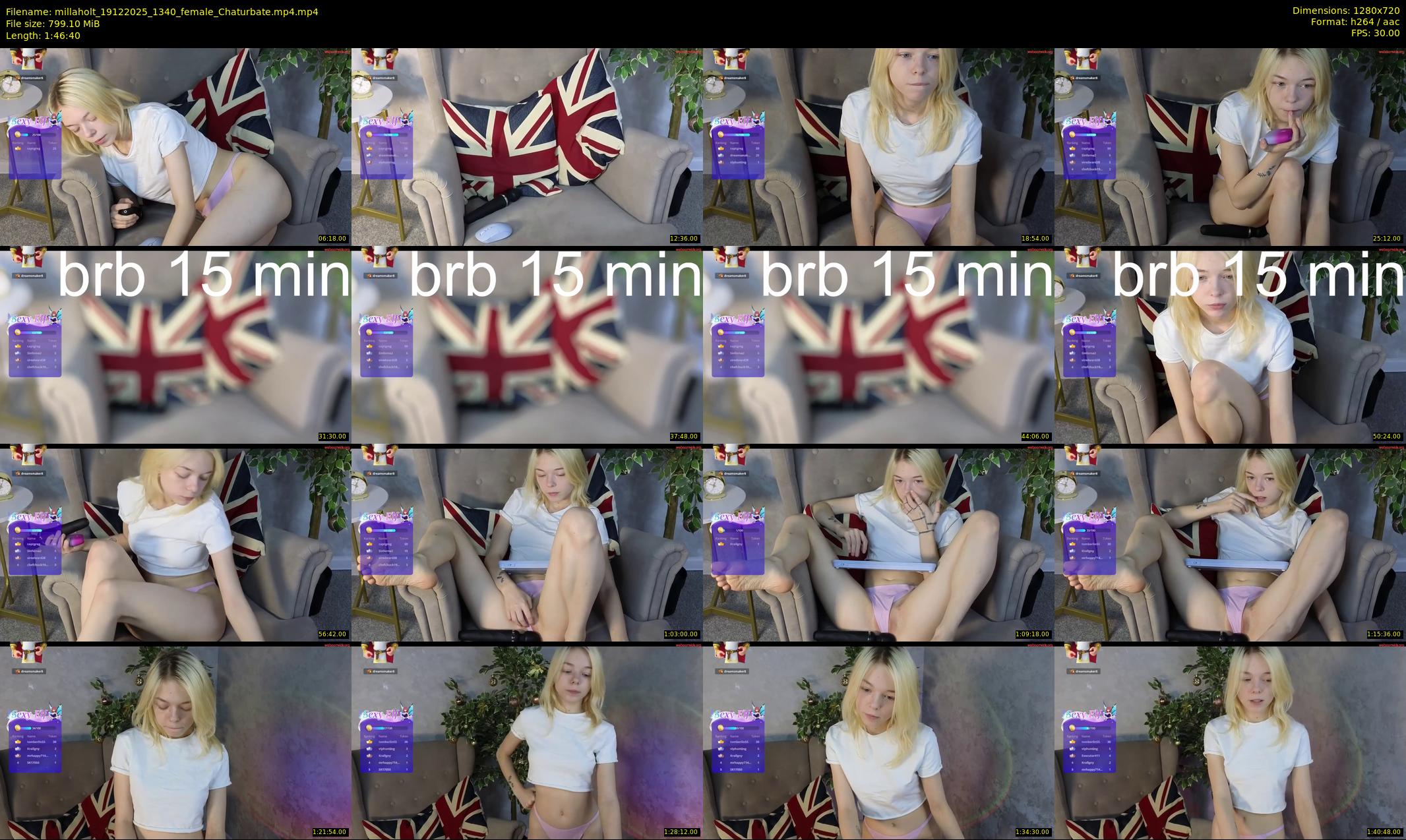 millaholt — 107 minute Chaturbate female cam show recording, 720p, Dec 19, 2025