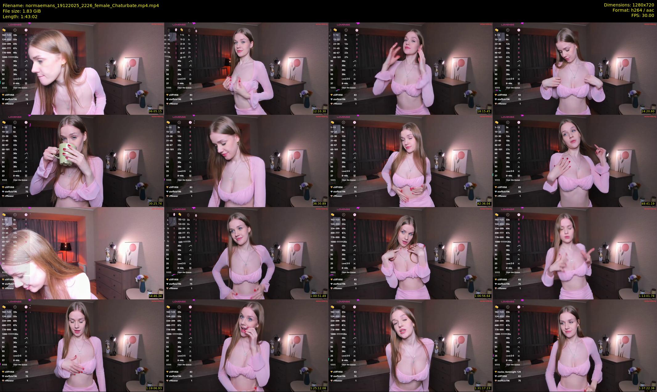 normaemans — 104 minute Chaturbate female cam show recording, 720p, Dec 19, 2025