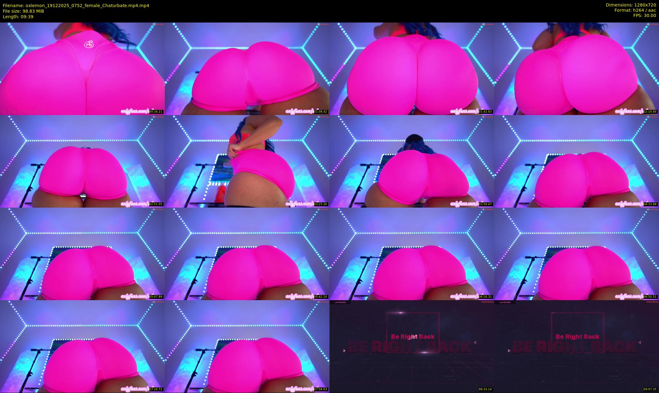 oxlemon — 10 minute Chaturbate female cam show recording, 720p, Dec 19, 2025