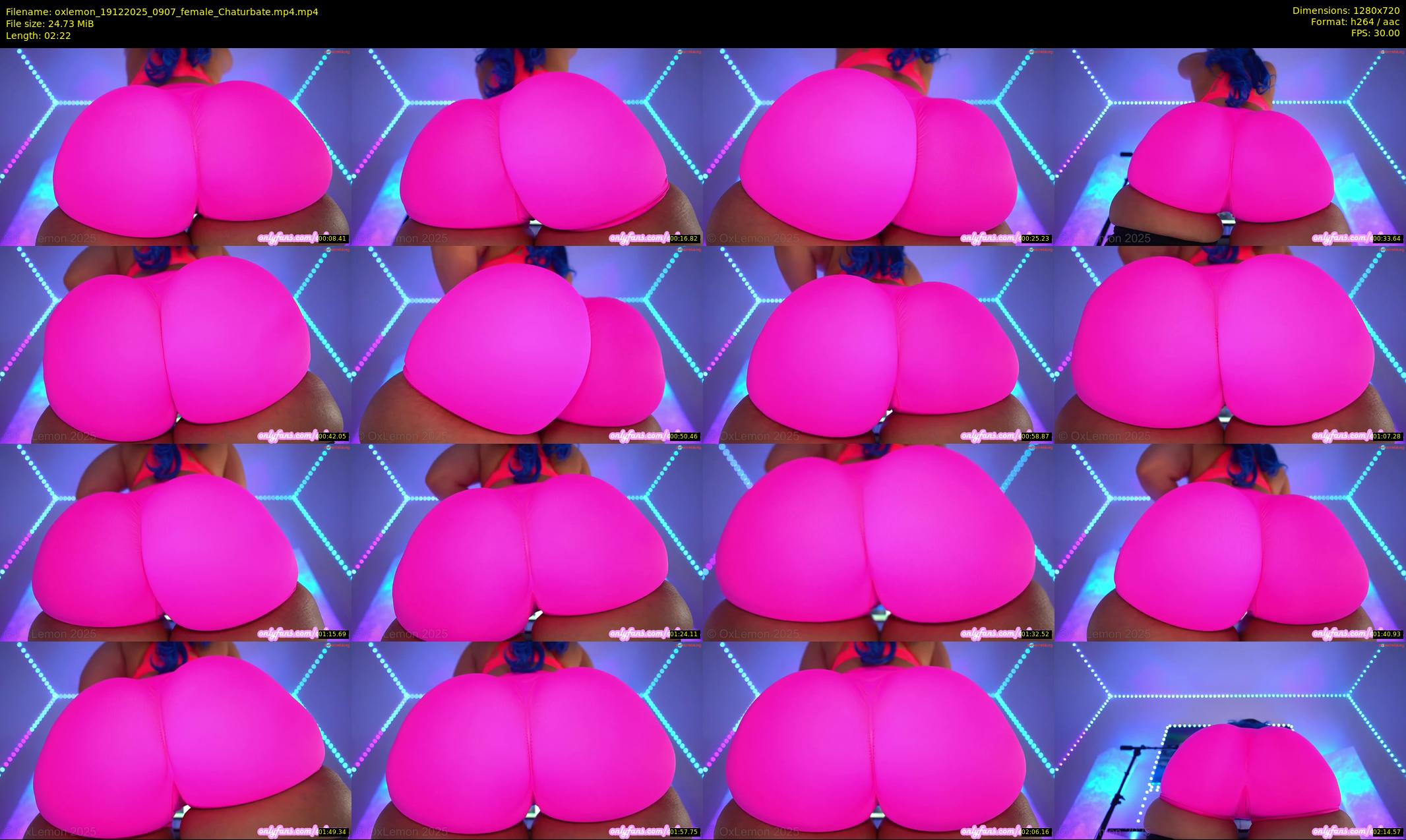 oxlemon — 3 minute Chaturbate female cam show recording, 720p, Dec 19, 2025