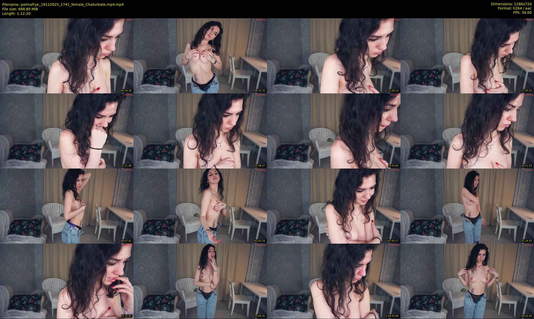 palmafrye — 73 minute Chaturbate female cam show recording, 720p, Dec 19, 2025