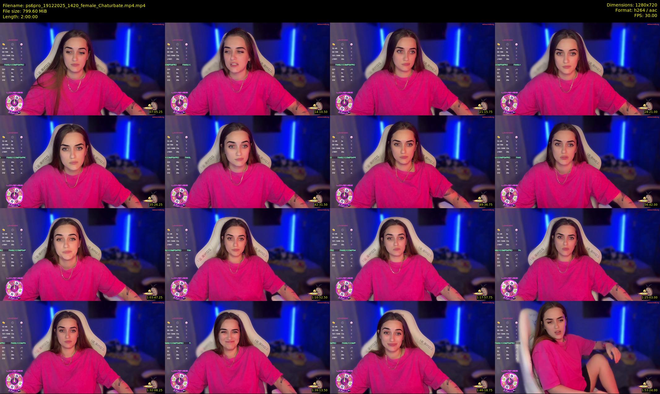 ps6pro — 120 minute Chaturbate female cam show recording, 720p, Dec 19, 2025