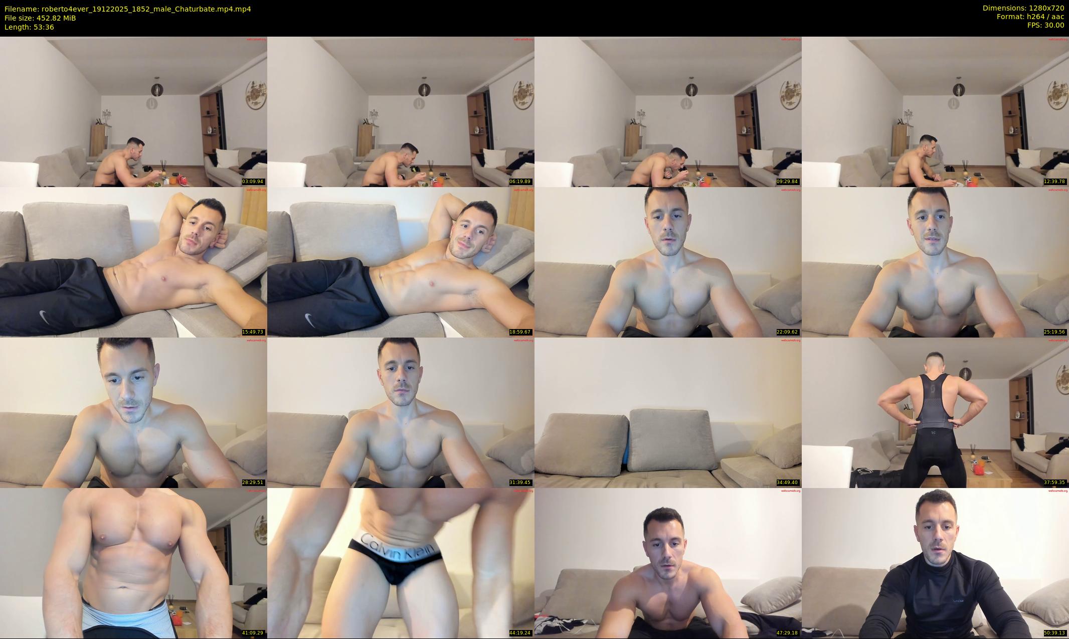 roberto4ever — 54 minute Chaturbate male cam show recording, 720p, Dec 19, 2025