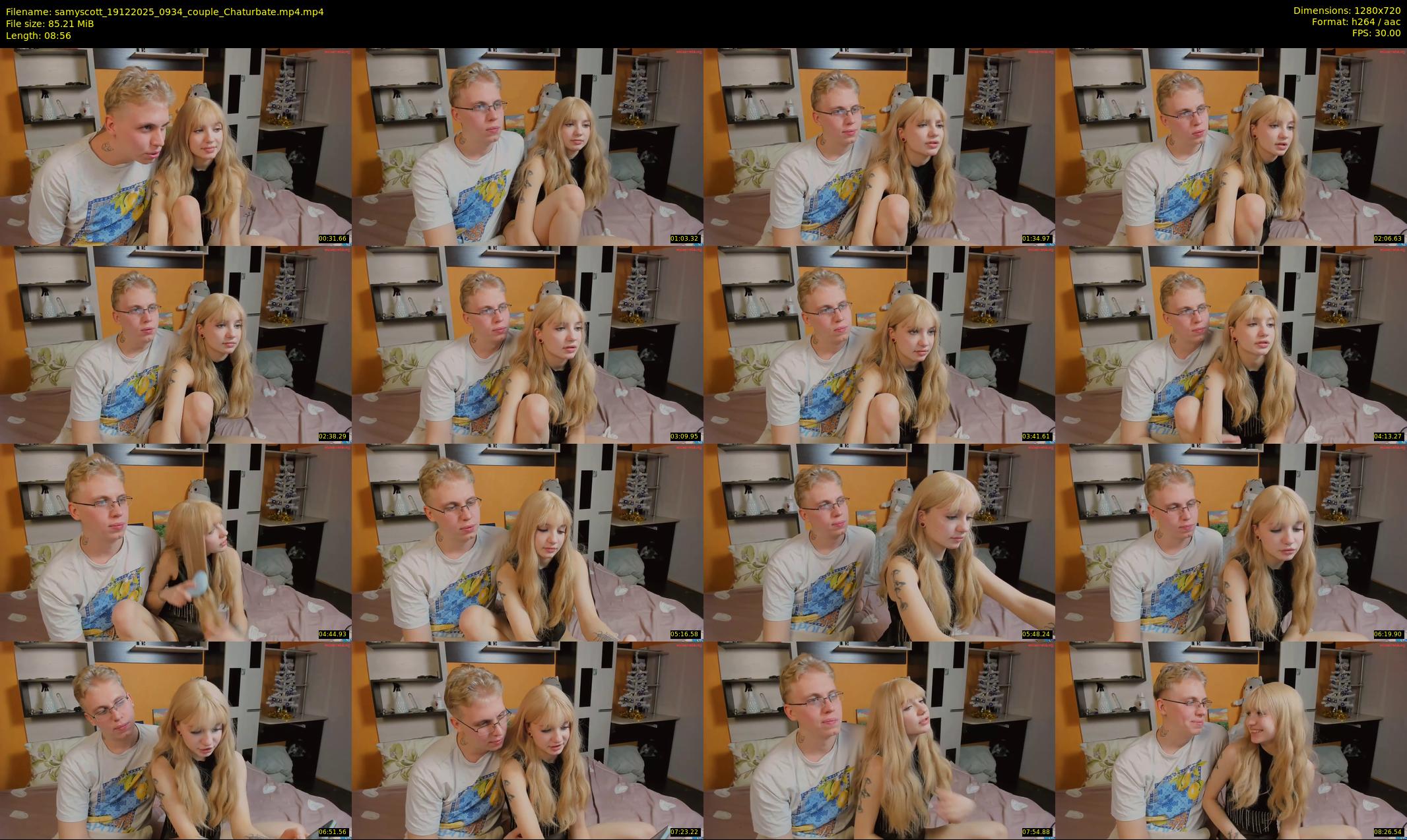 samyscott — 9 minute Chaturbate couple cam show recording, 720p, Dec 19, 2025