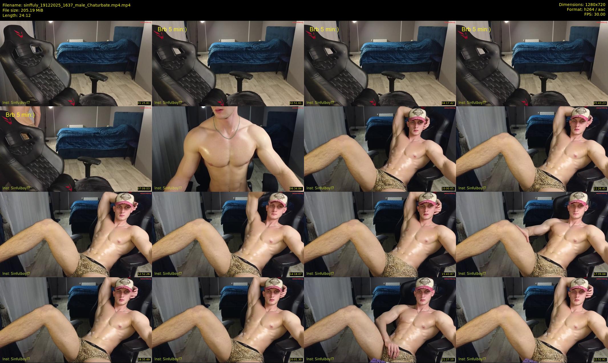 sinffuly — 25 minute Chaturbate male cam show recording, 720p, Dec 19, 2025
