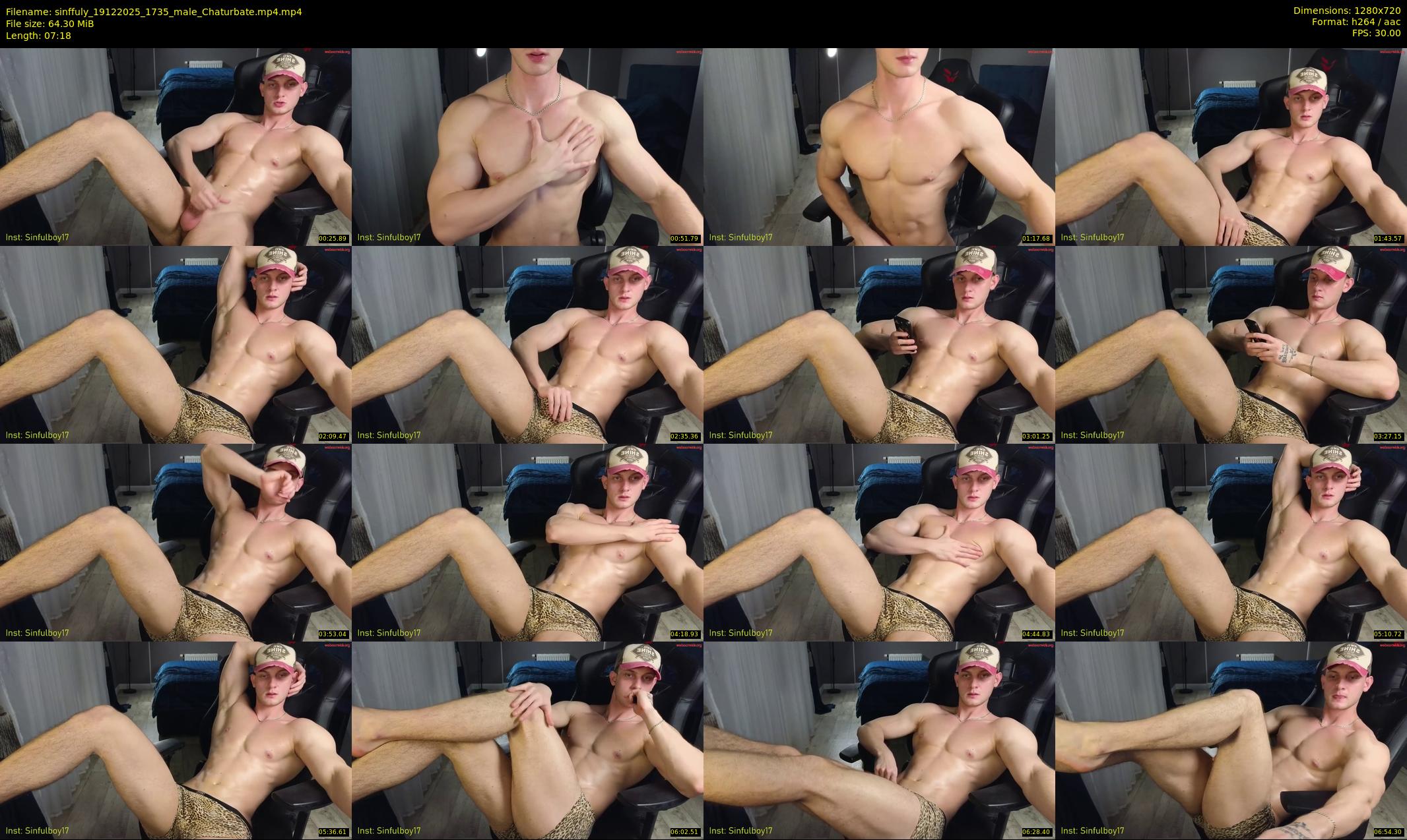 sinffuly — 8 minute Chaturbate male cam show recording, 720p, Dec 19, 2025