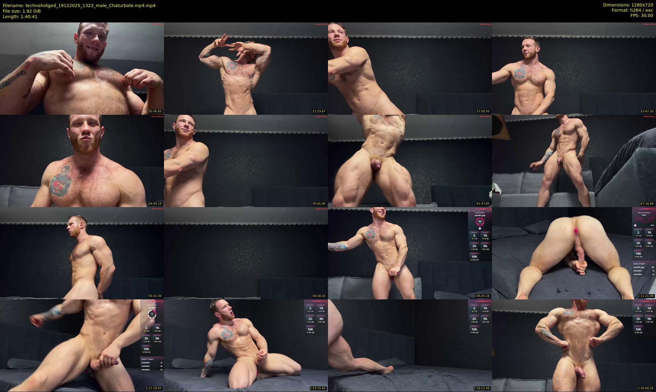 technohotgod — 101 minute Chaturbate male cam show recording, 720p, Dec 19, 2025