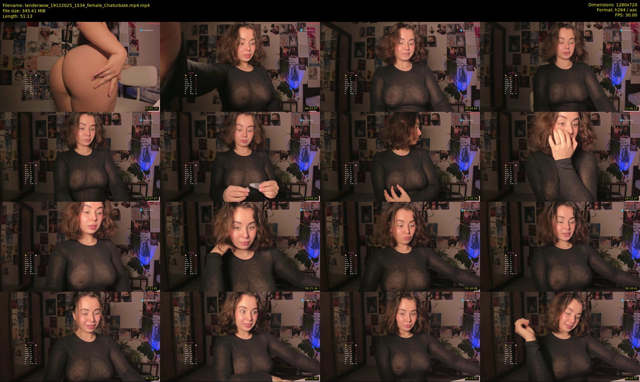 tenderwow — 52 minute Chaturbate female cam show recording, 720p, Dec 19, 2025