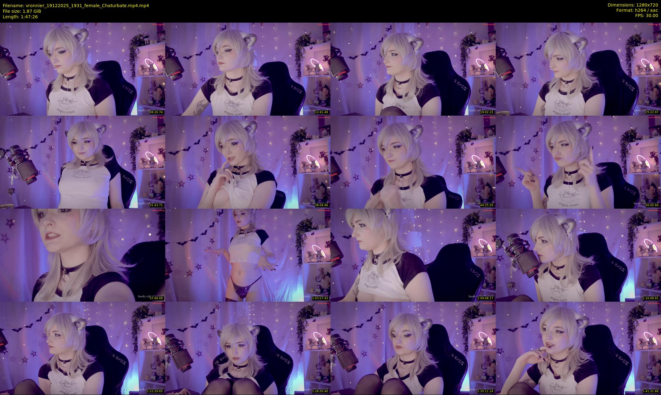 vronnier — 108 minute Chaturbate female cam show recording, 720p, Dec 19, 2025