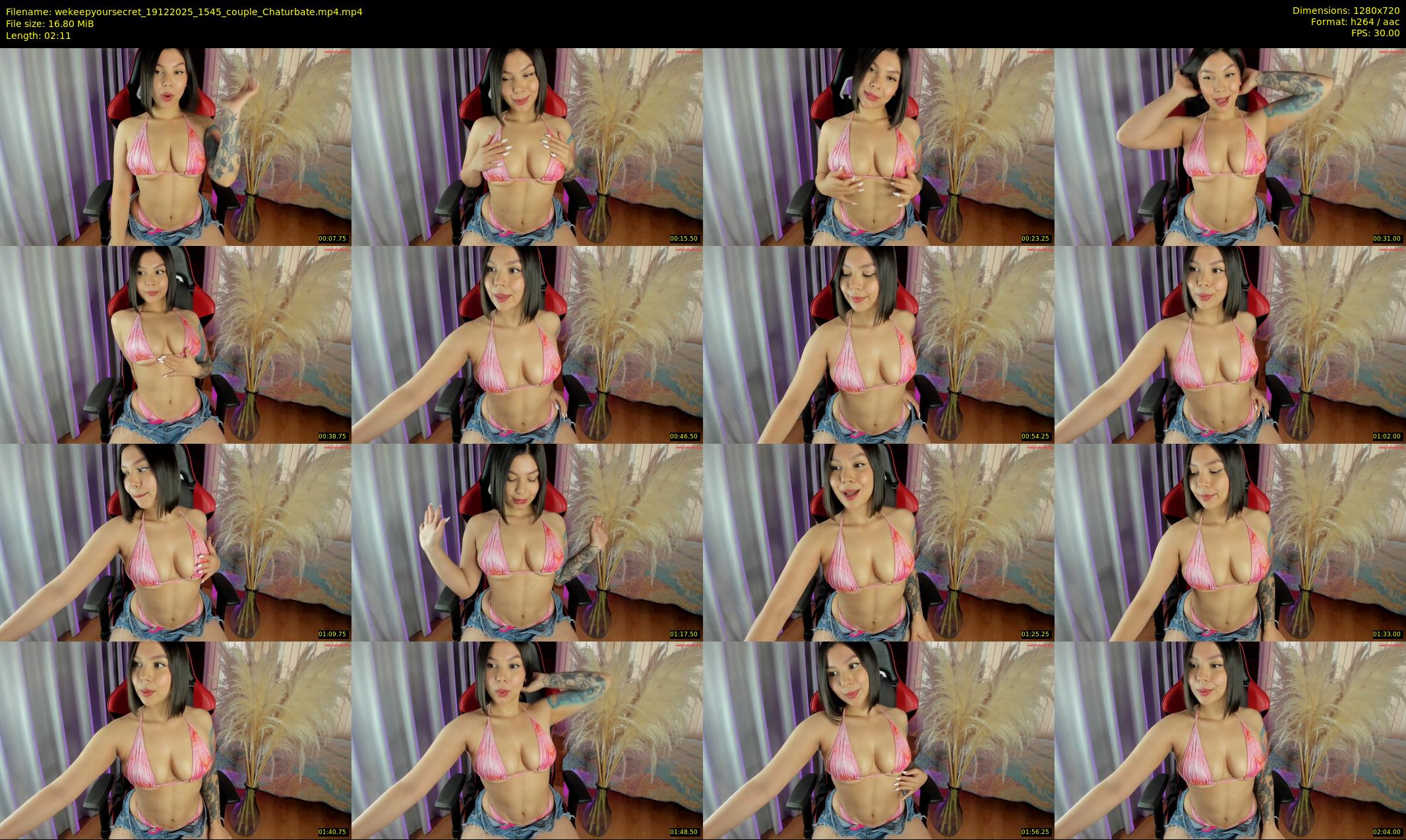 wekeepyoursecret — 3 minute Chaturbate couple cam show recording, 720p, Dec 19, 2025