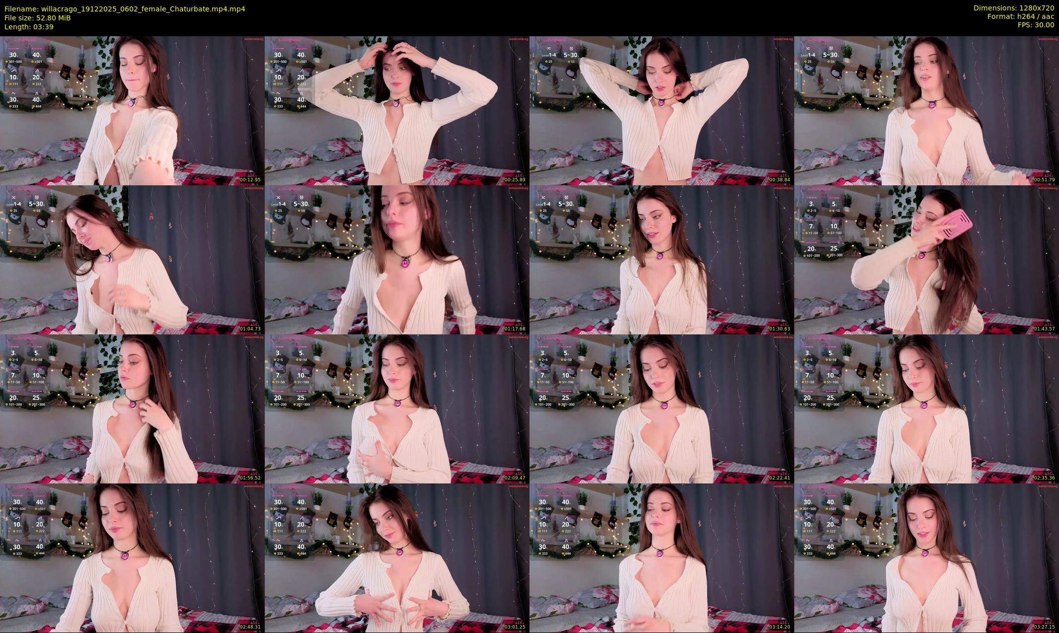willacrago — 4 minute Chaturbate female cam show recording, 720p, Dec 19, 2025