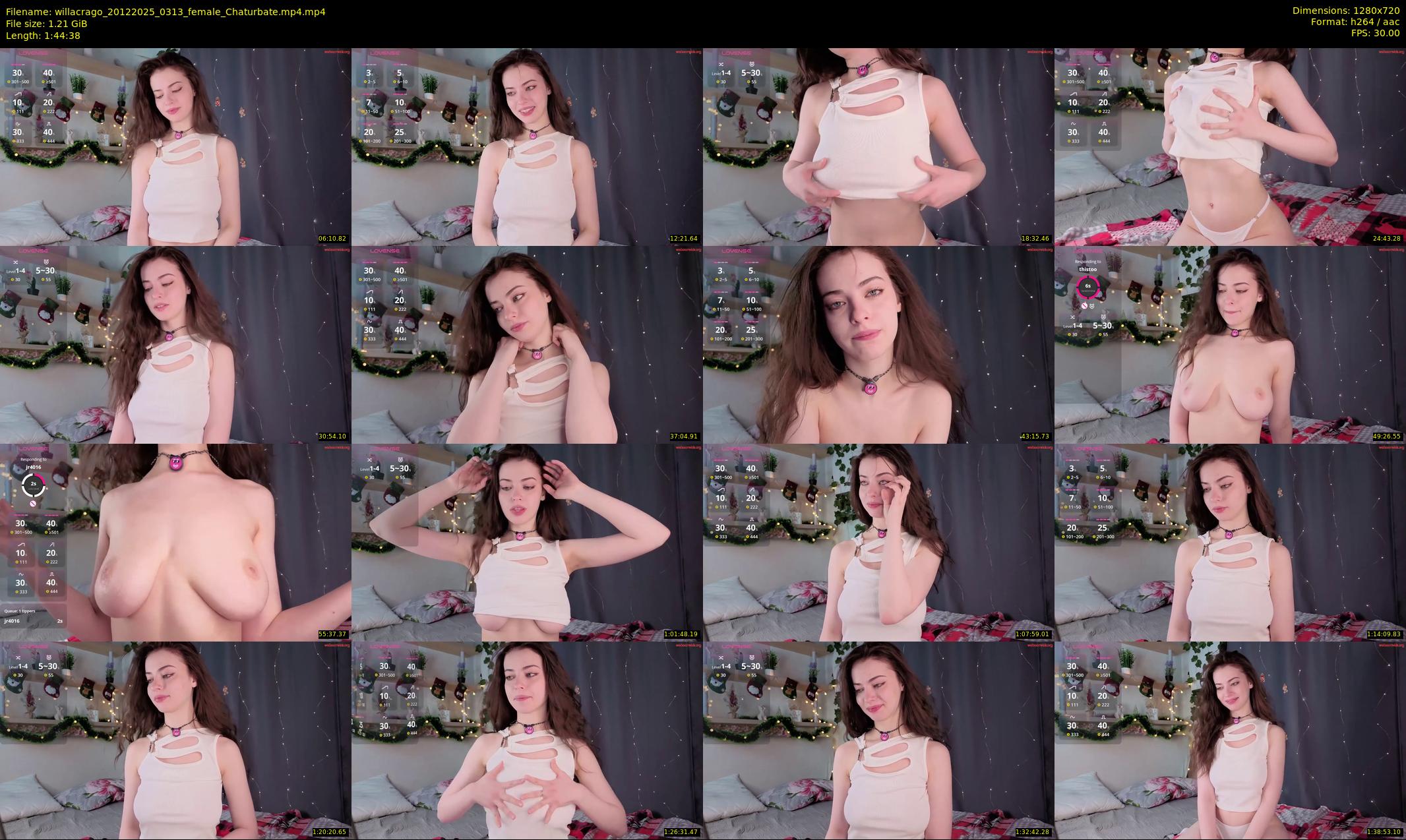 willacrago — 105 minute Chaturbate female cam show recording, 720p, Dec 20, 2025