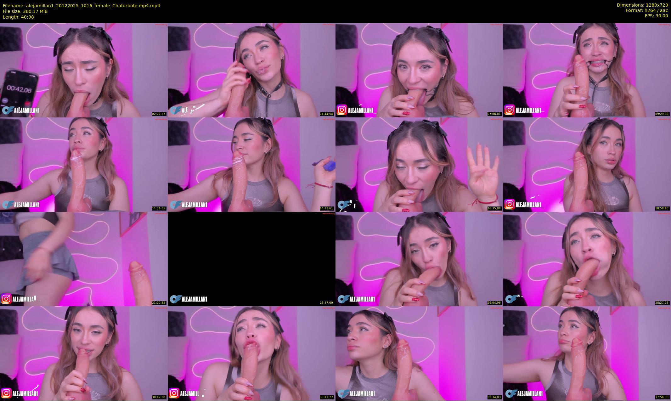 alejamillan1 — 41 minute Chaturbate female cam show recording, 720p, Dec 20, 2025