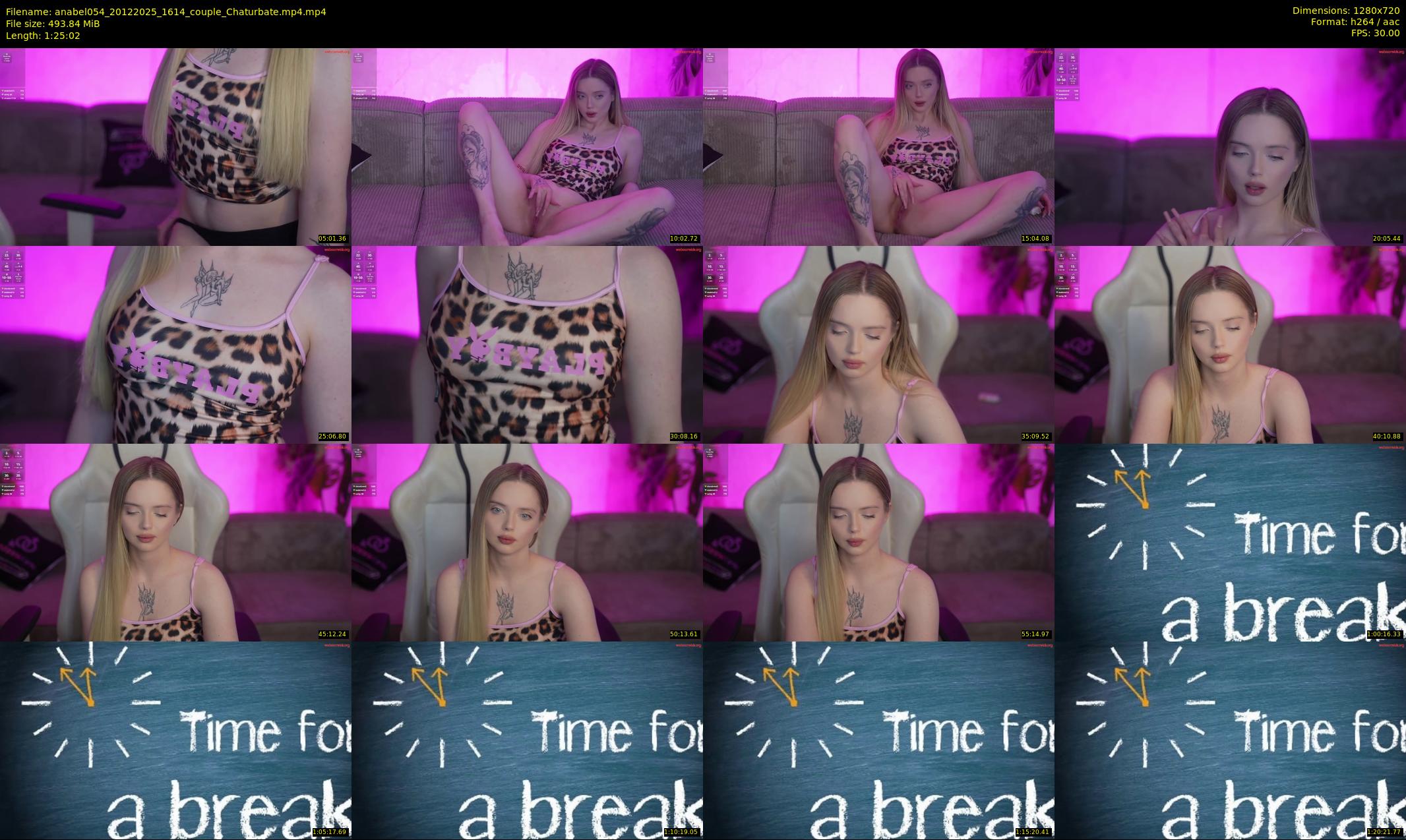 anabel054 — 86 minute Chaturbate female cam show recording, 720p, Dec 20, 2025