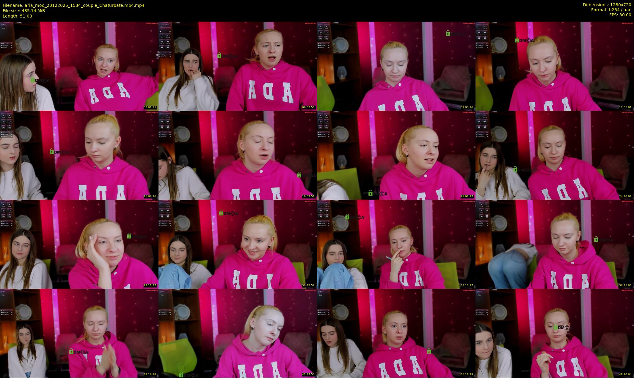 aria_moo — 52 minute Chaturbate couple cam show recording, 720p, Dec 20, 2025