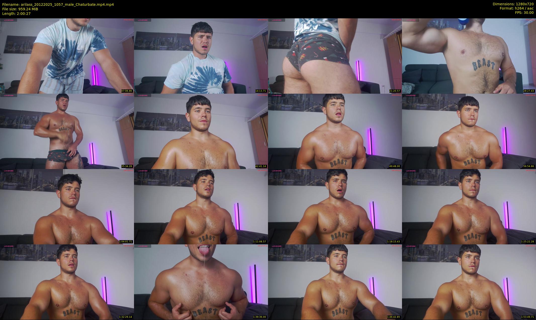 arilass — 121 minute Chaturbate male cam show recording, 720p, Dec 20, 2025