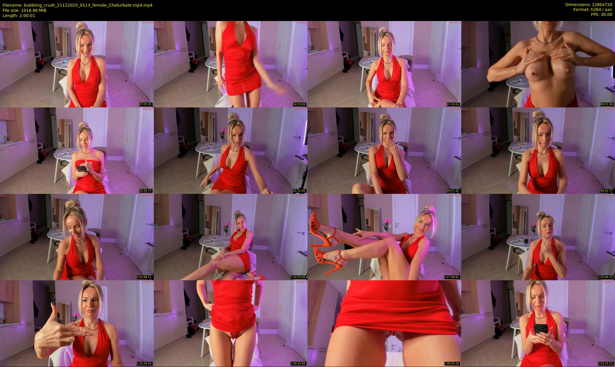 bubbling_crush — 121 minute Chaturbate female cam show recording, 720p, Dec 21, 2025