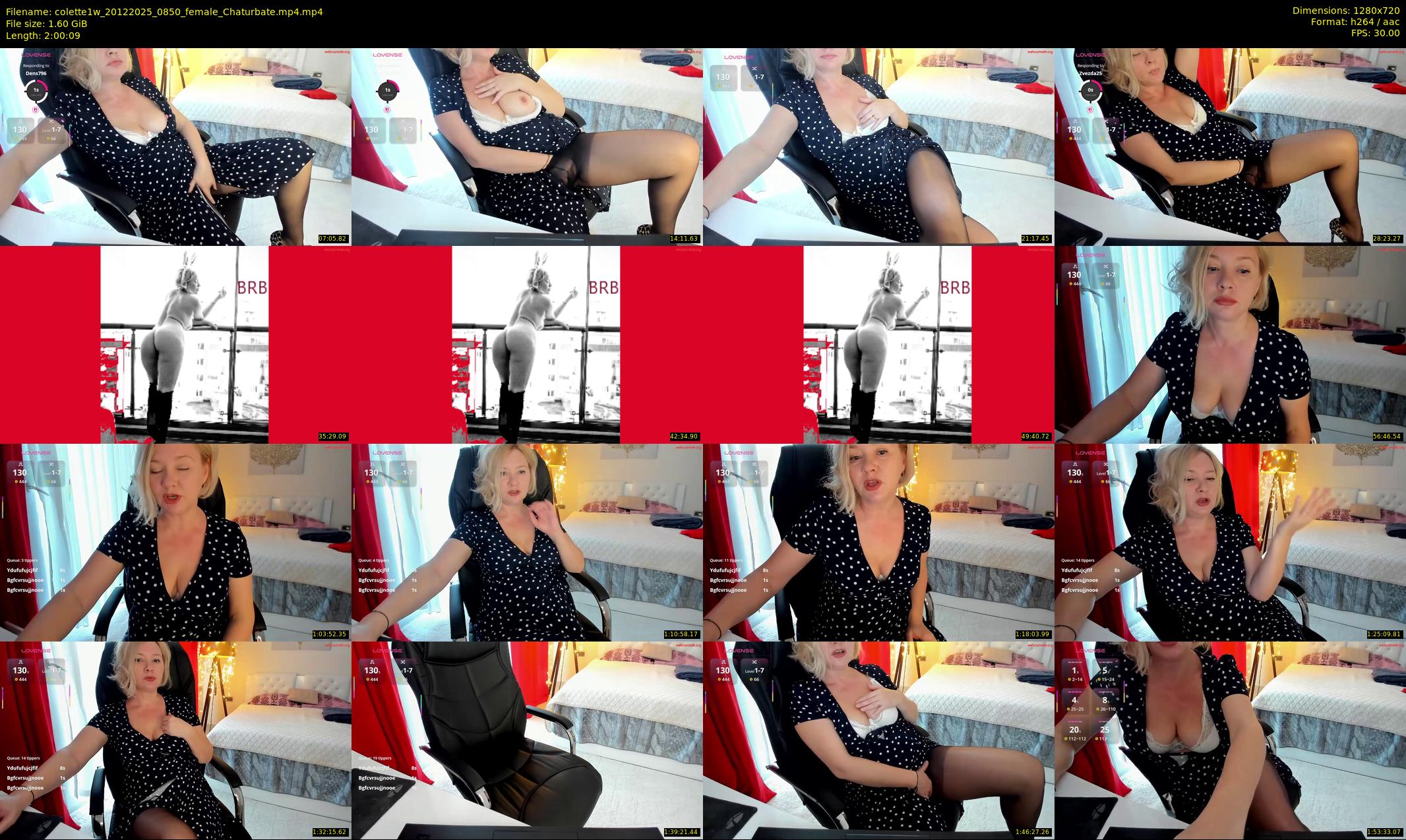 colette1w — 121 minute Chaturbate female cam show recording, 720p, Dec 20, 2025